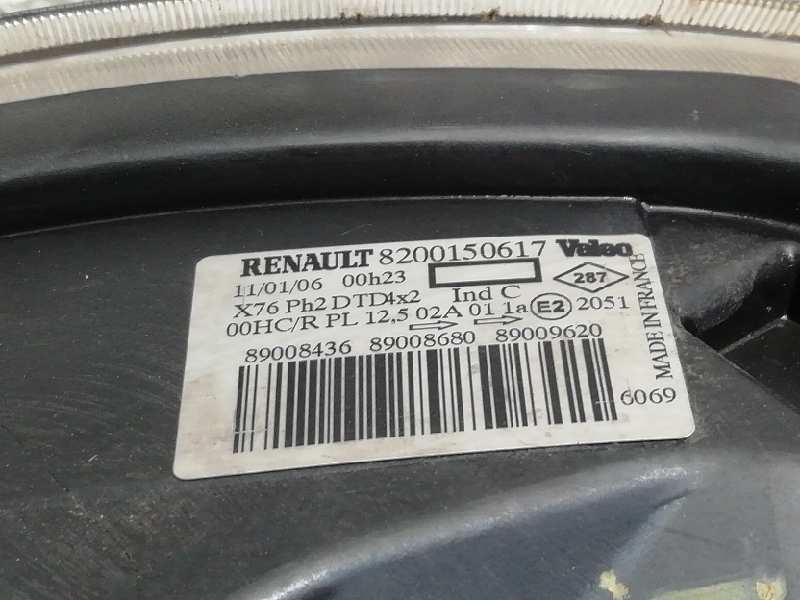 RENAULT Kangoo 1 generation (1998-2009) Преден десен фар 8200150617, 89008436, 89008680 18385150