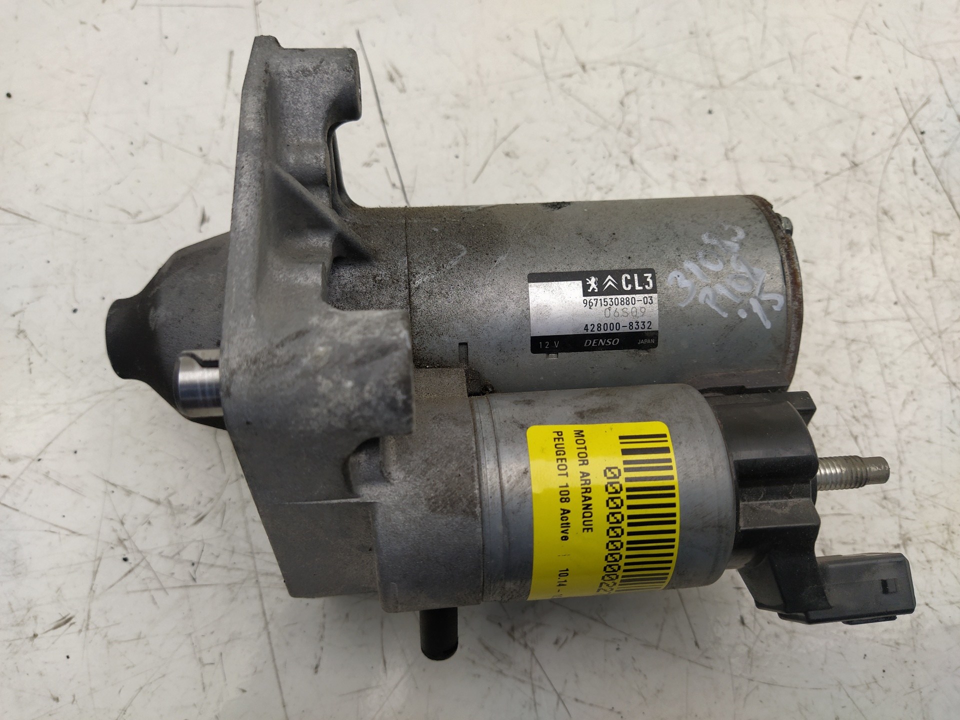 PEUGEOT 108 1 generation (2015-2021) Starter Motor 967153088003, 4280008332 21271562