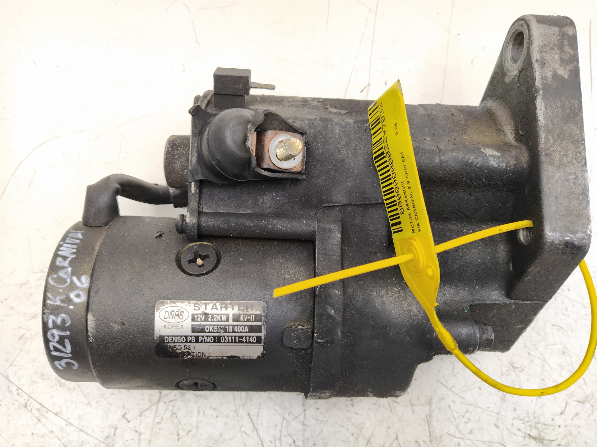 KIA Carnival 2 generation (2006-2010) Starter Motor 0K55218400A, 031114140 21670671