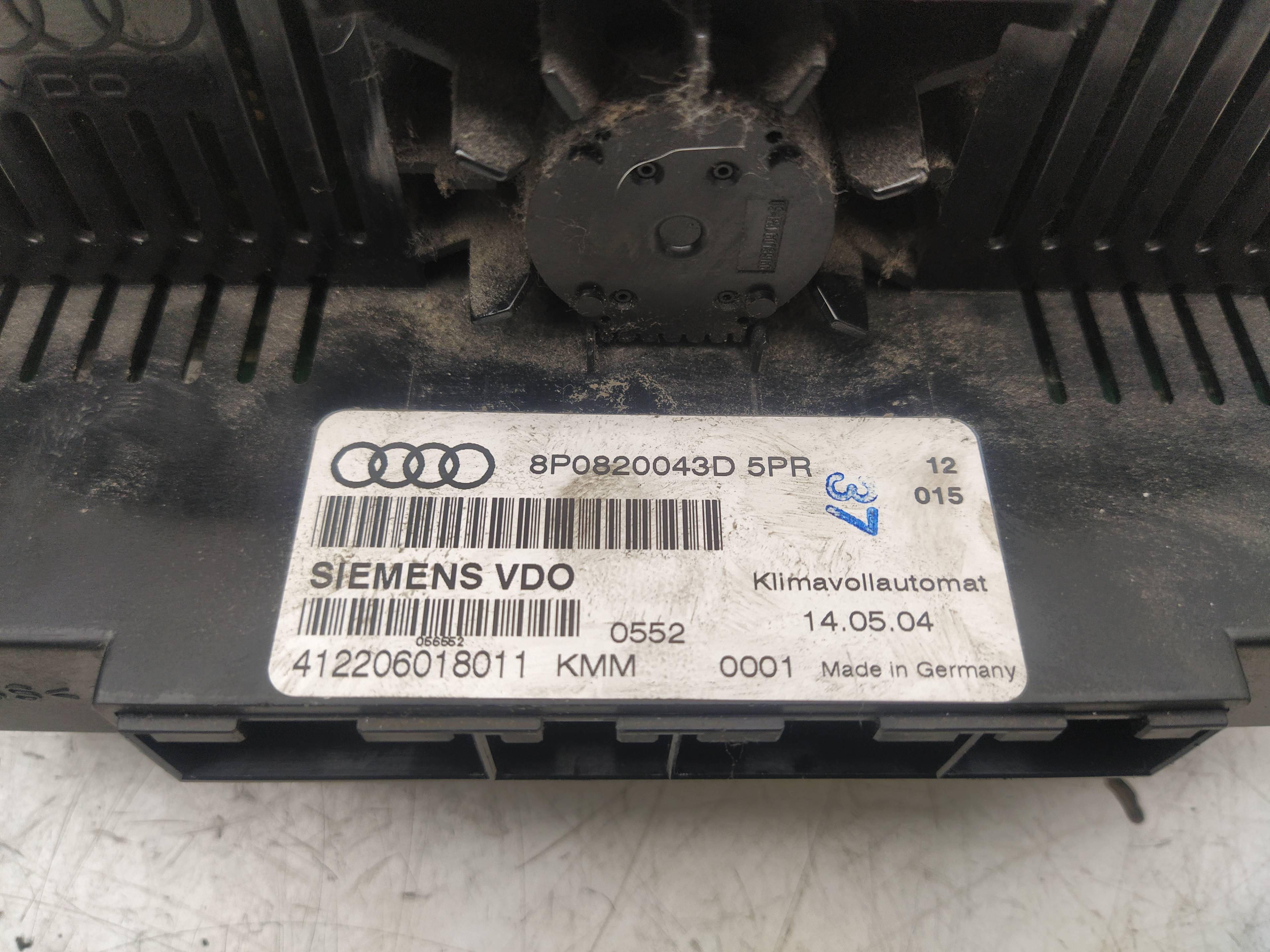 AUDI A2 8Z (1999-2005) Climate  Control Unit 8P0820043D5PR 18636078