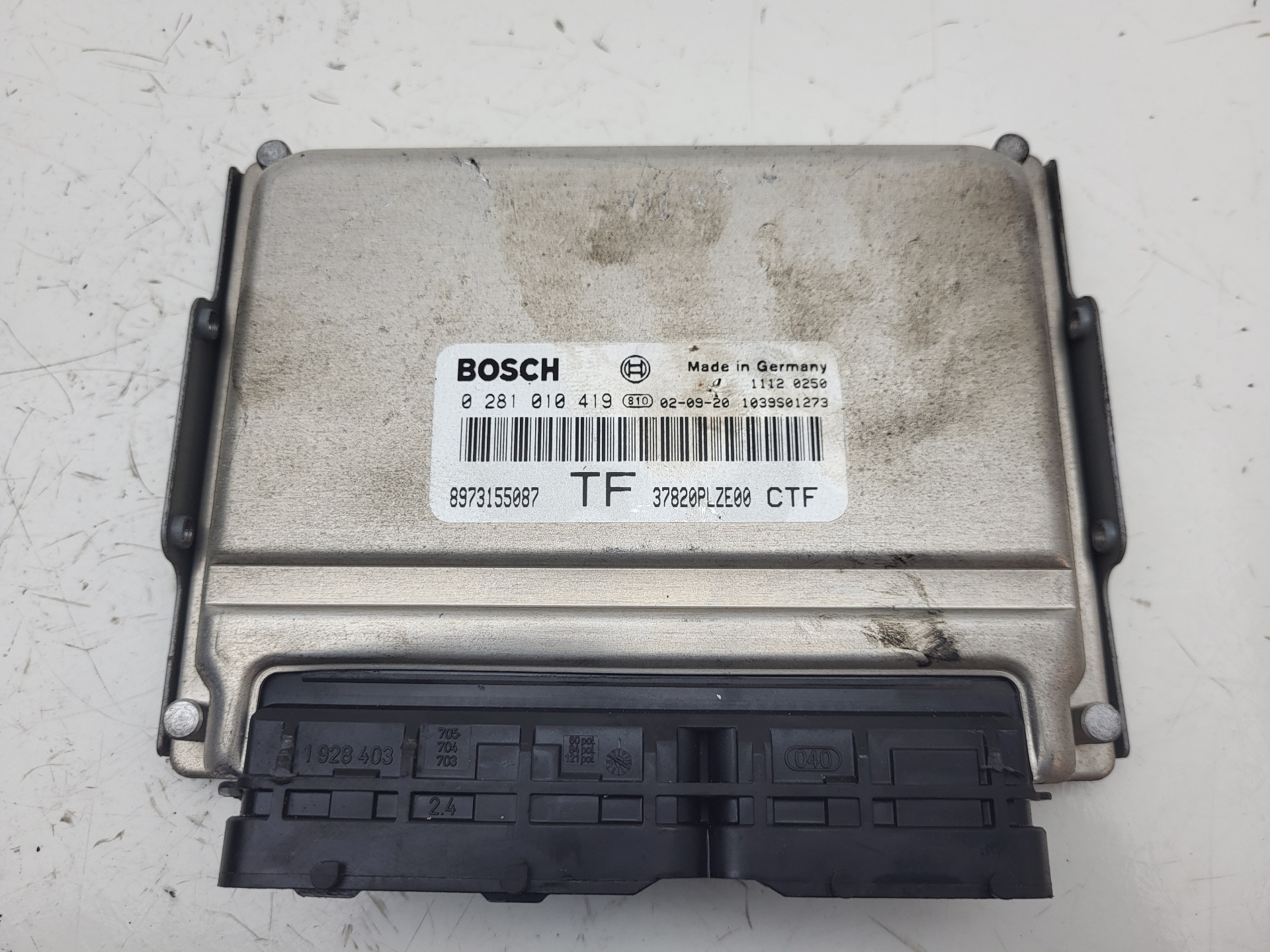 HONDA Civic 7 generation (2000-2005) Motorkontrolenhed ECU 0281010419, 8973155087 20139740