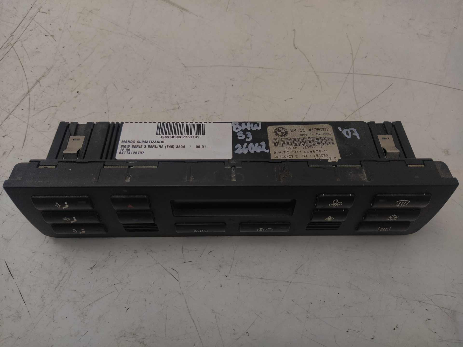 BMW 3 Series E46 (1997-2006) Unitate de control al climei 64114126707,5HB00887815 23102940