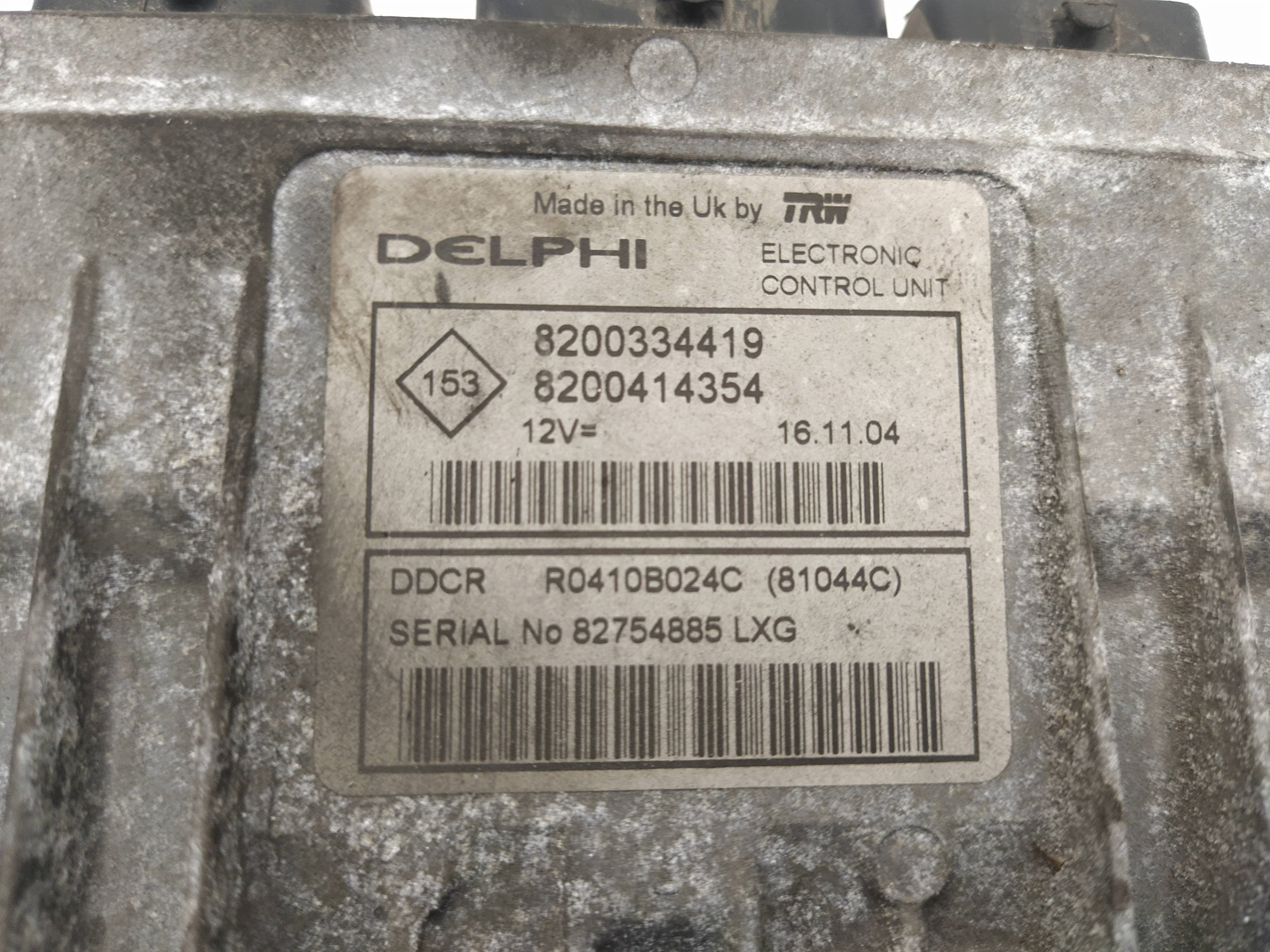 VAUXHALL Megane 2 generation (2002-2012) Engine Control Unit ECU 8200334419, 8200414354 18633608