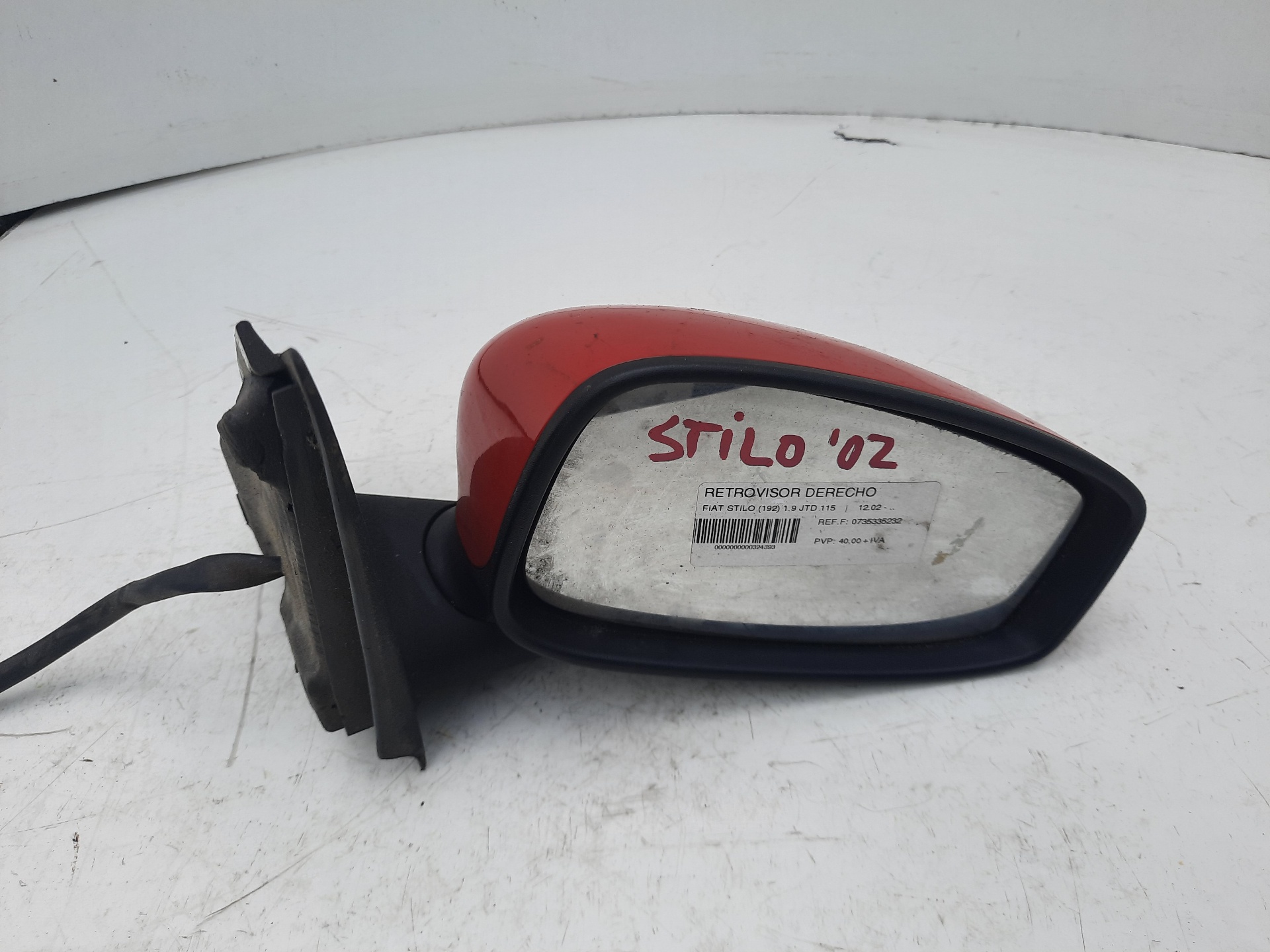 FIAT Stilo 1 generation (2001-2010) Right Side Wing Mirror 0735335232 18354803