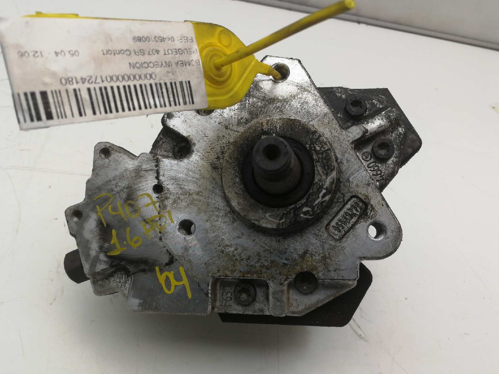 PEUGEOT 407 1 generation (2004-2010) Høytrykks drivstoffpumpe 0445010089,9651844380 18521180