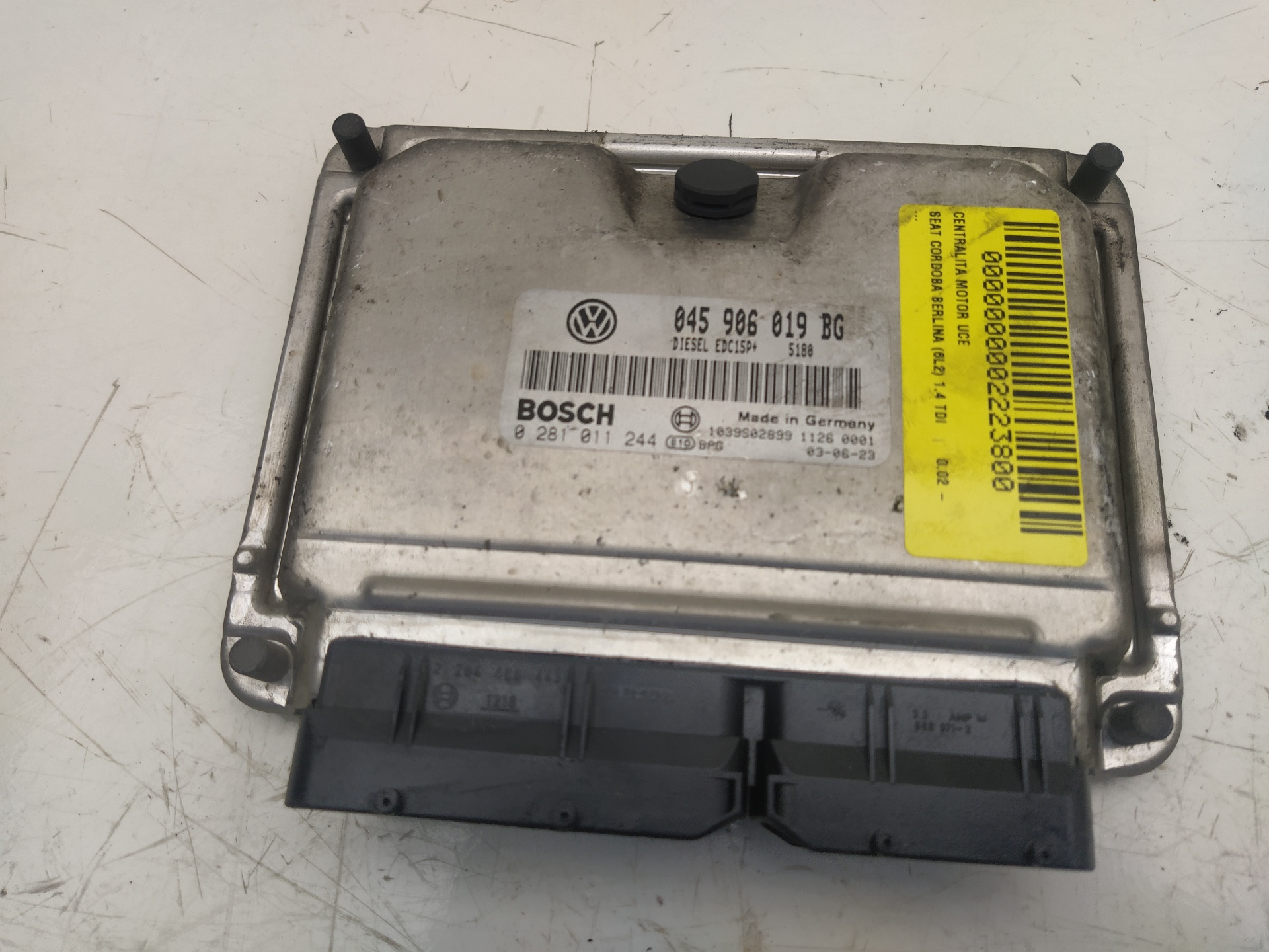 SEAT Cordoba 2 generation (1999-2009) Engine Control Unit ECU 0281011244,045906019BG 18647374