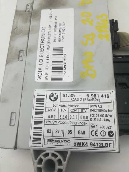 BMW 1 Series E81/E82/E87/E88 (2004-2013) Other Control Units 61356981416 27351513