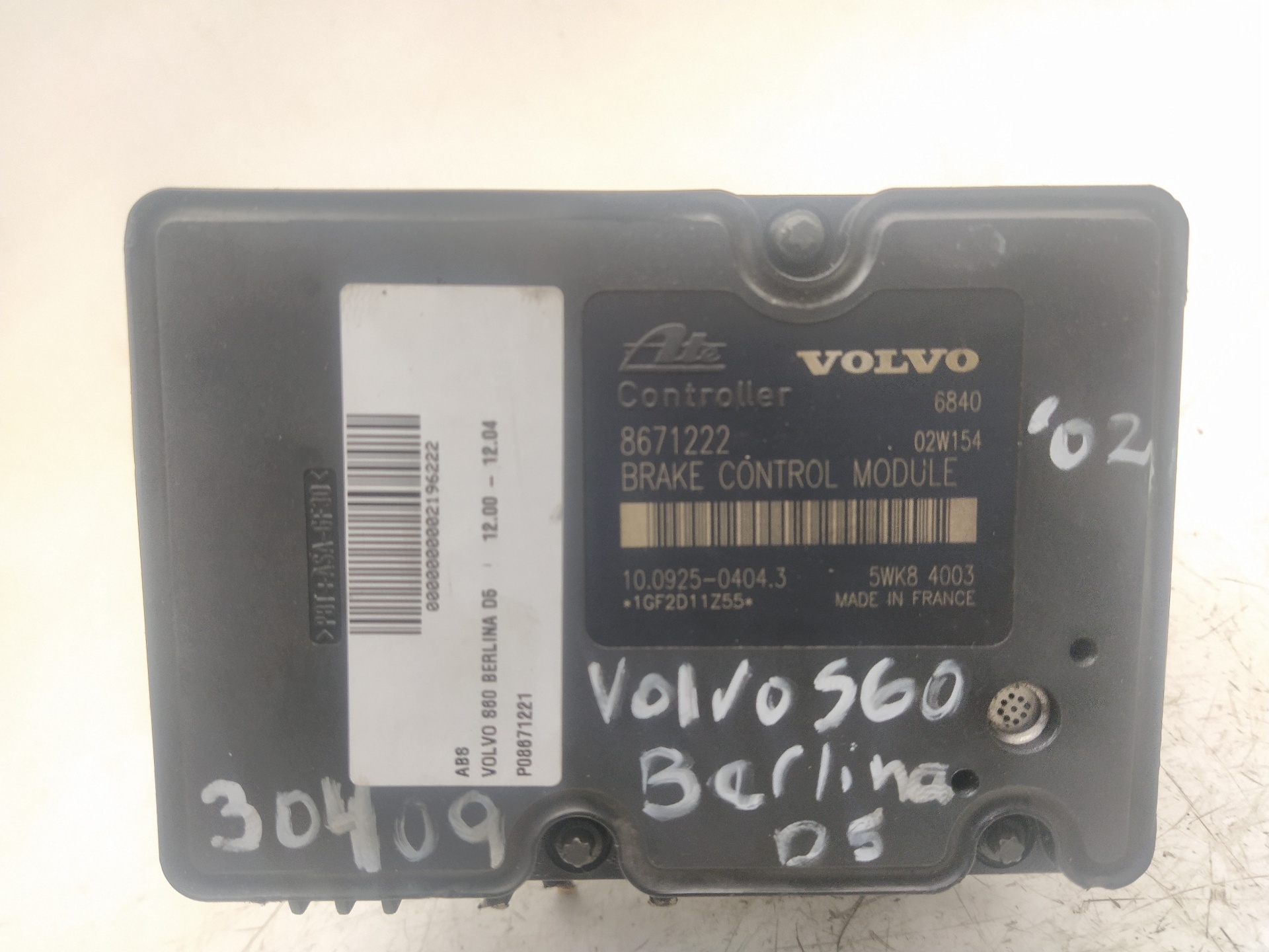 VOLVO S60 1 generation (2000-2009) ABS Bloks P08671221 25041810
