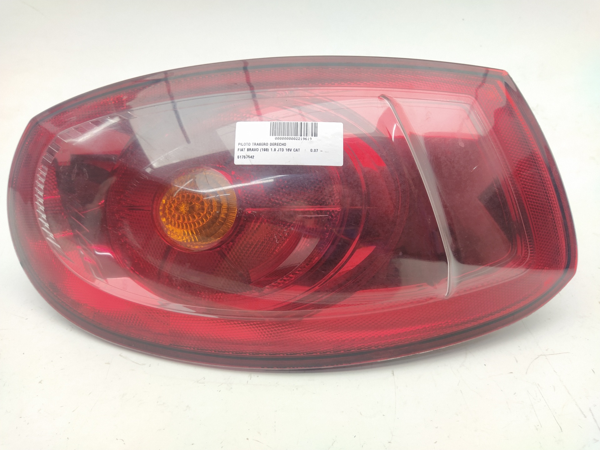 FIAT Bravo 2 generation (2007-2011) Rear Right Taillight Lamp 51757542 23685371