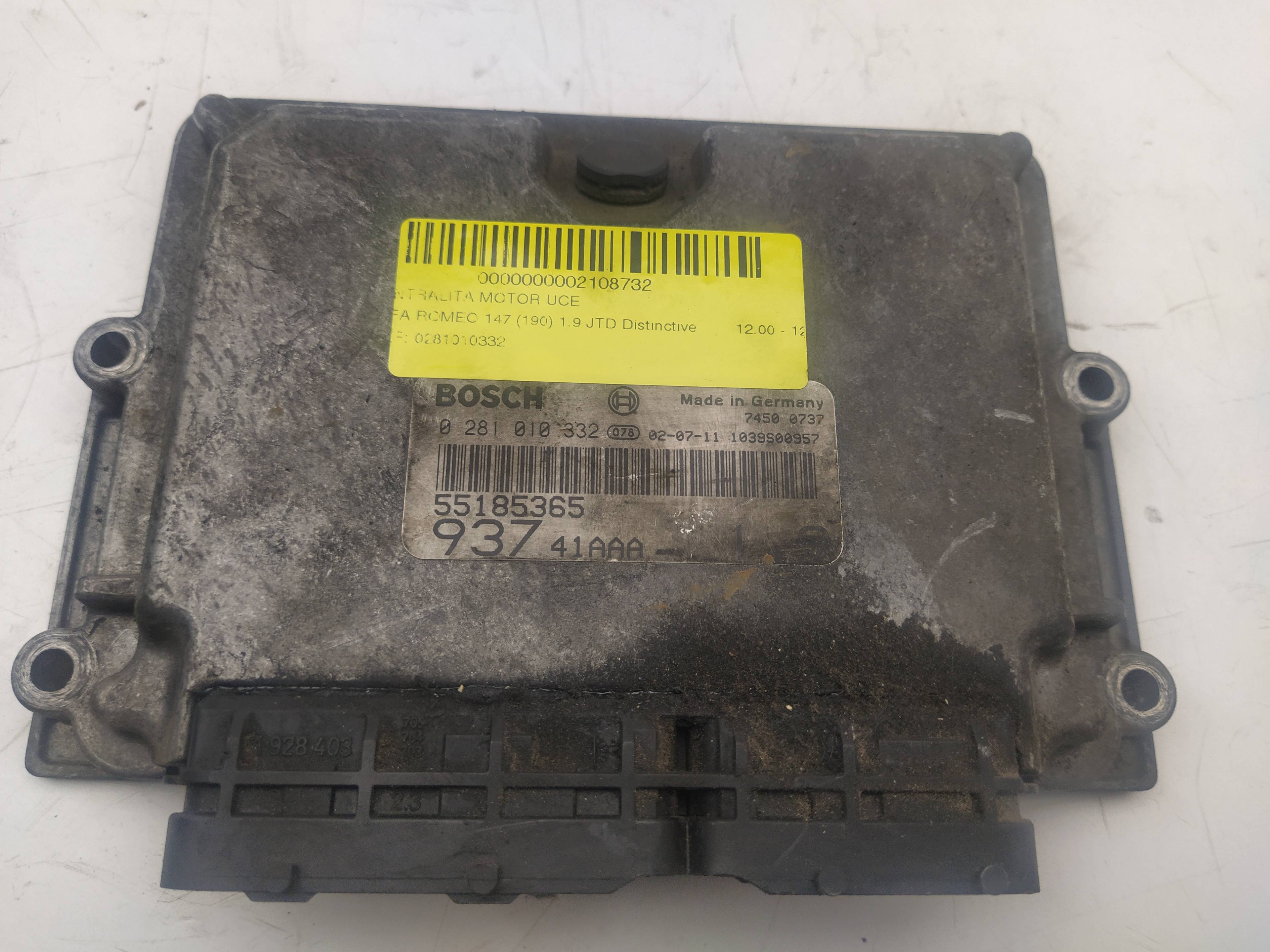 NISSAN 147 2 generation (2004-2010) Engine Control Unit ECU 0281010332,93741AAA 18604118