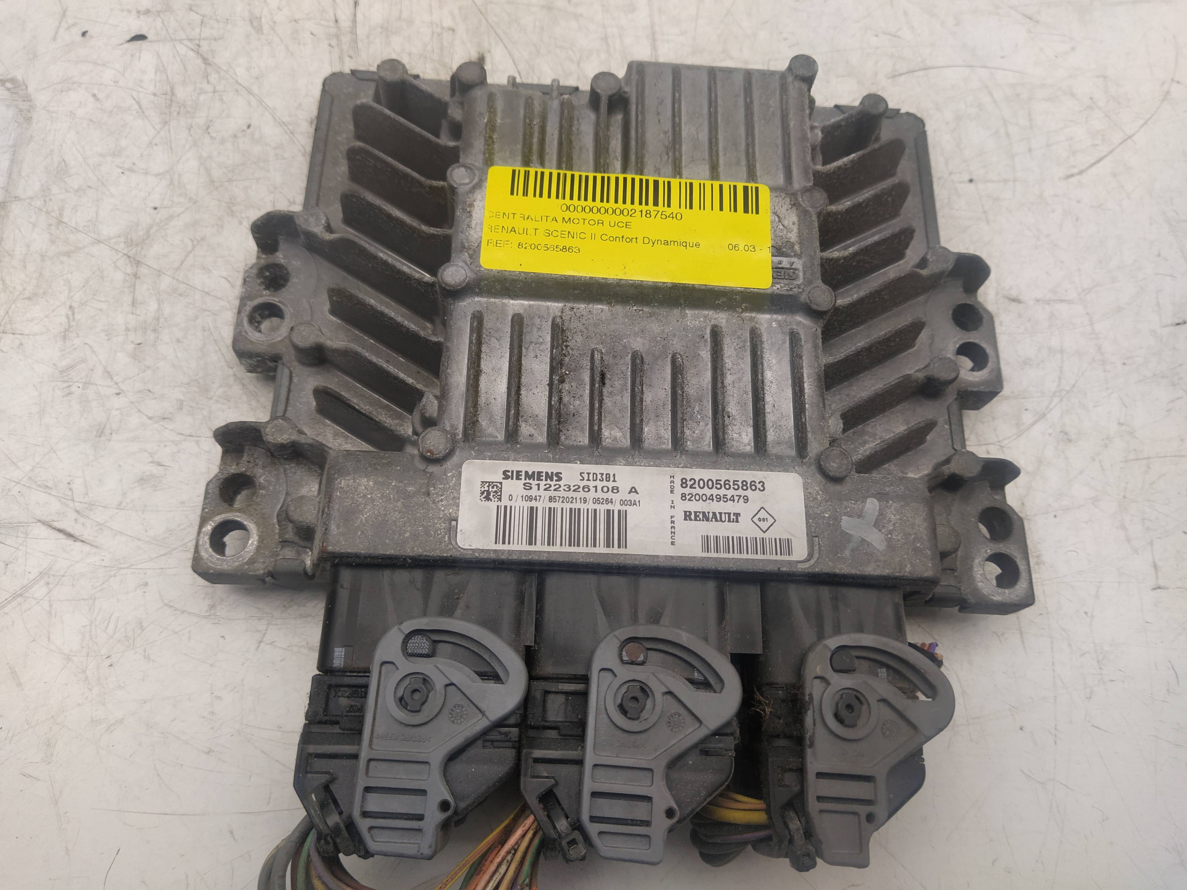 DODGE Scenic 2 generation (2003-2010) Engine Control Unit ECU 8200565863, S122326108A 18630640