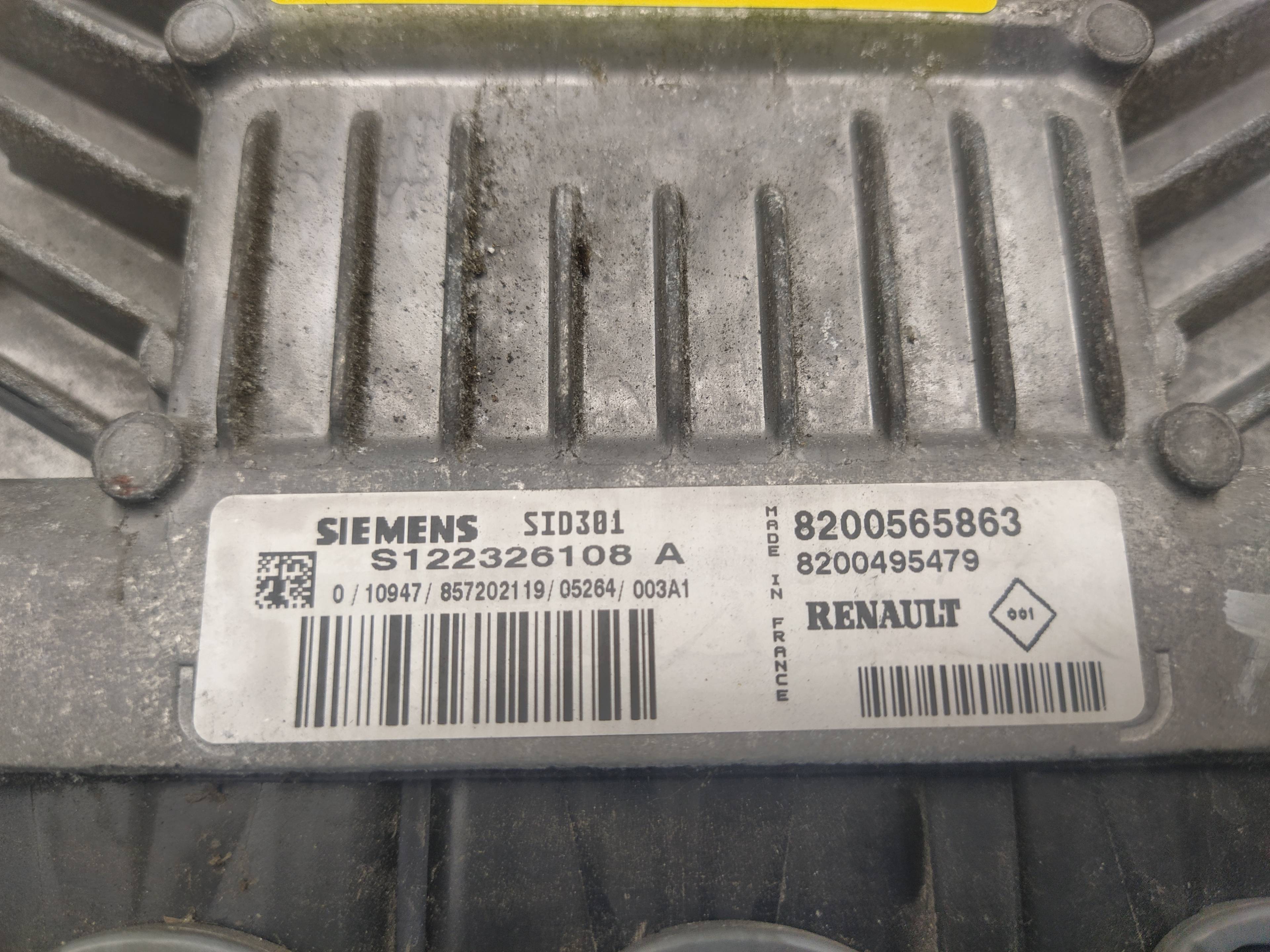 DODGE Scenic 2 generation (2003-2010) Motora vadības bloks 8200565863, S122326108A 18630640