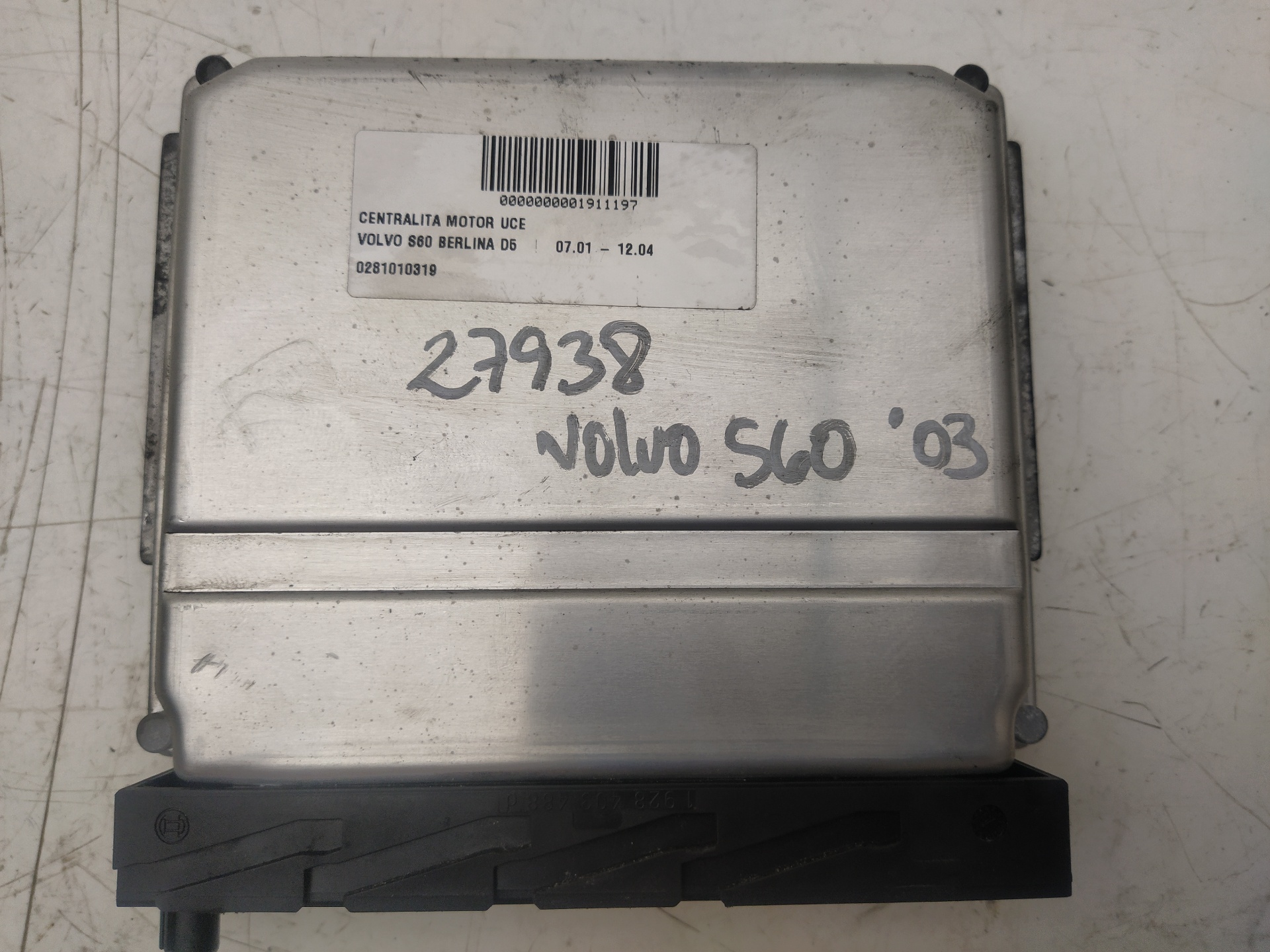 VOLVO S60 1 generation (2000-2009) Блок управления двигателем 0281010319, 28SA5360 23369207