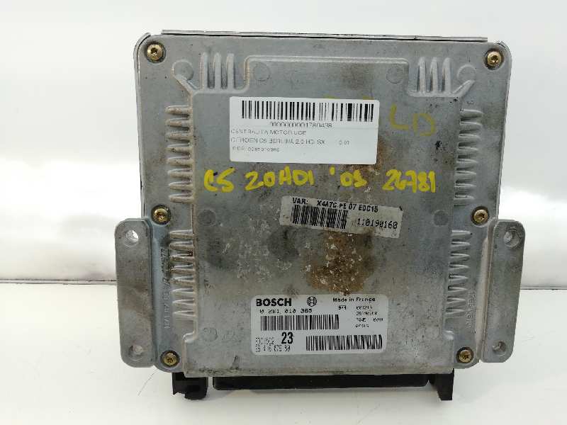 BMW C5 1 generation (2001-2008) Engine Control Unit ECU 0281010365, 9641607980, 28FM0260 18533580