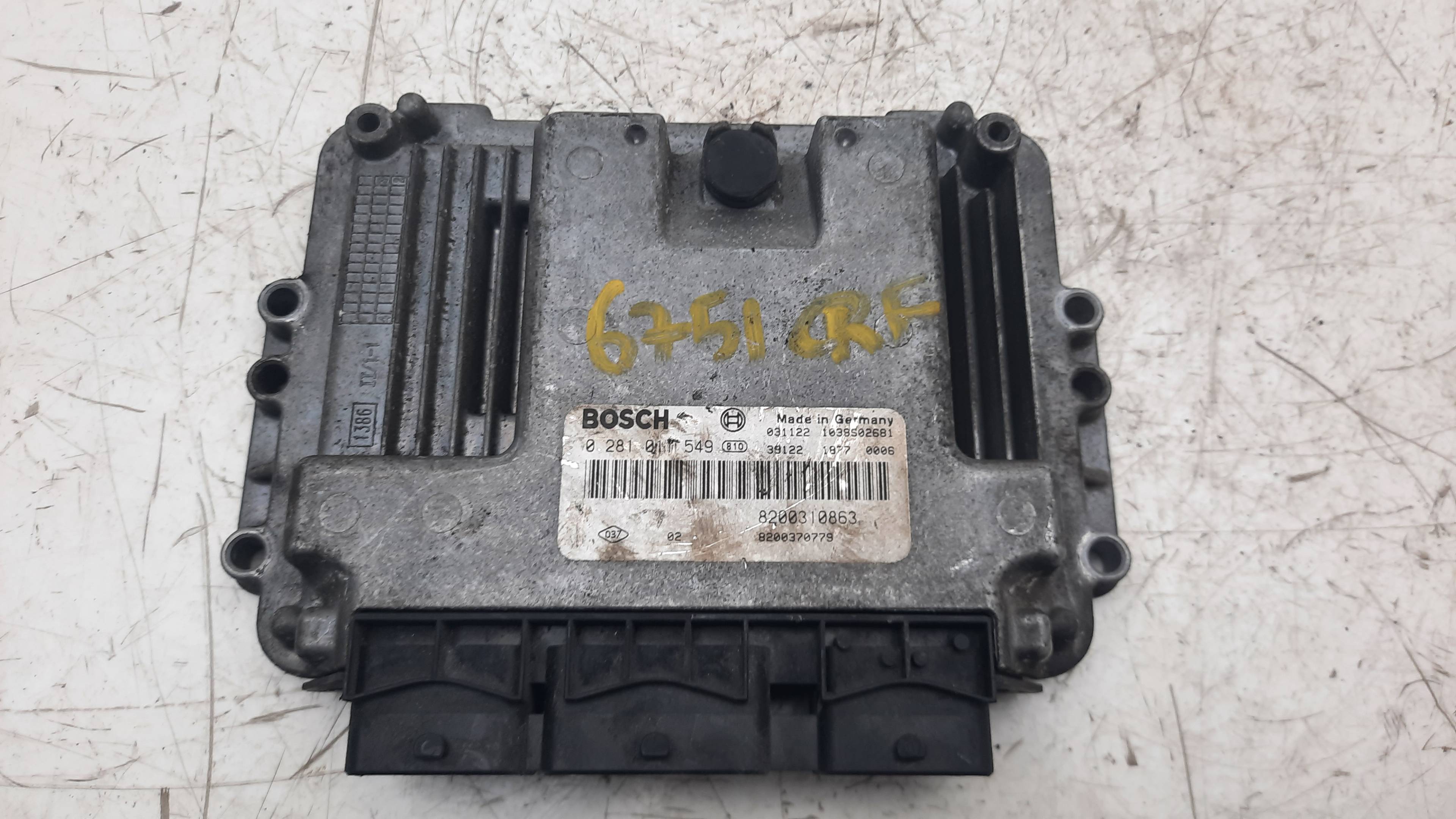 RENAULT Megane 3 generation (2008-2020) Engine Control Unit ECU 0281011549,1039S02681,8200310863 18548202