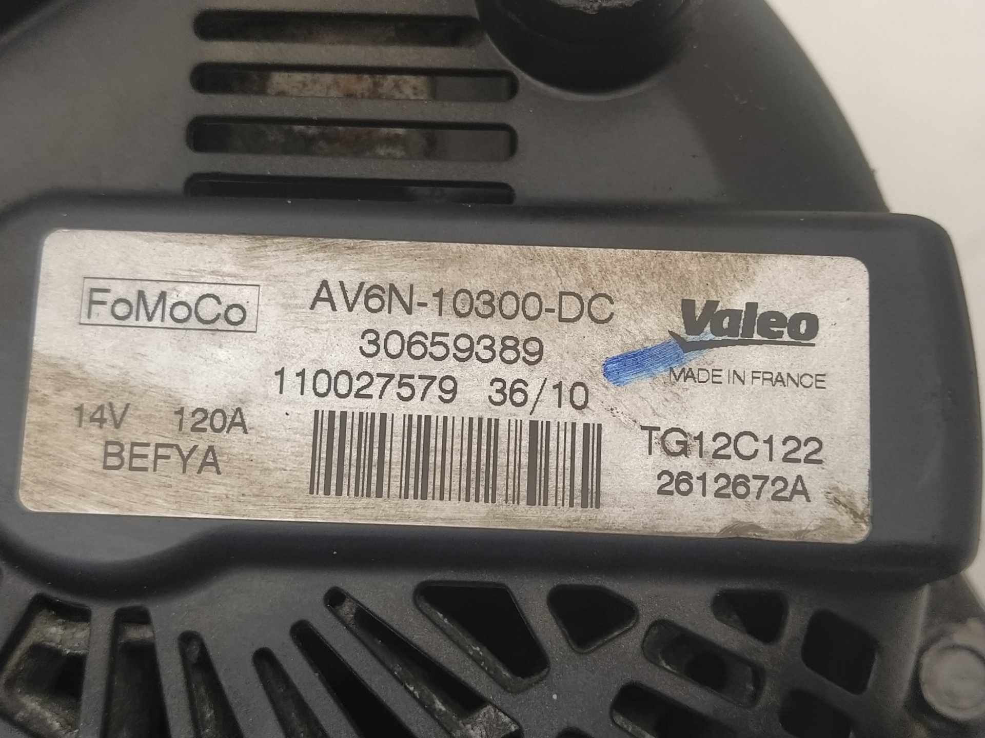 FORD C-Max 2 generation (2010-2019) Ģenerators AV6N10300DC, 30659389 24027100