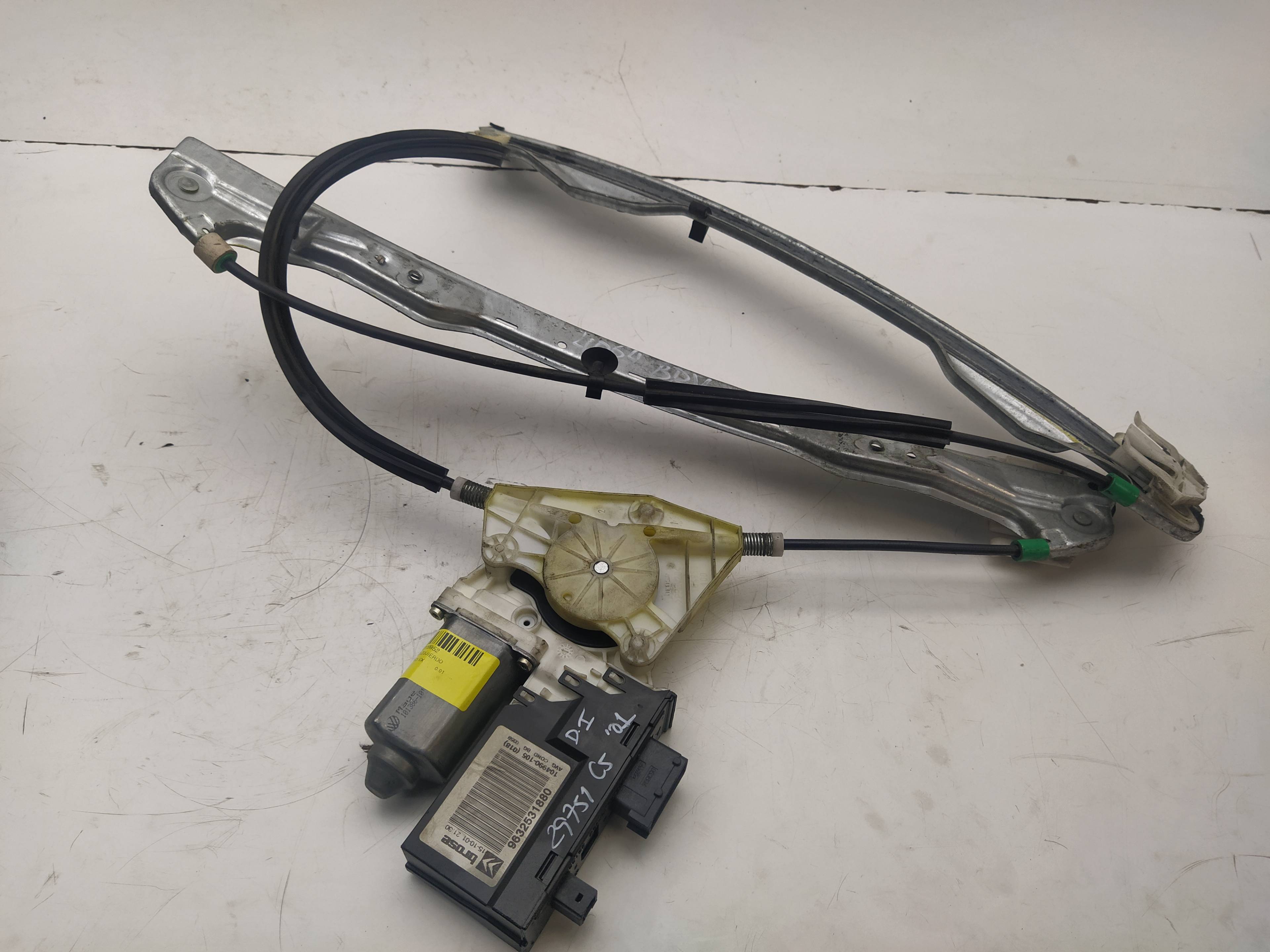 CITROËN C5 1 generation (2001-2008) Front Left Door Window Regulator 9632531880 18608272