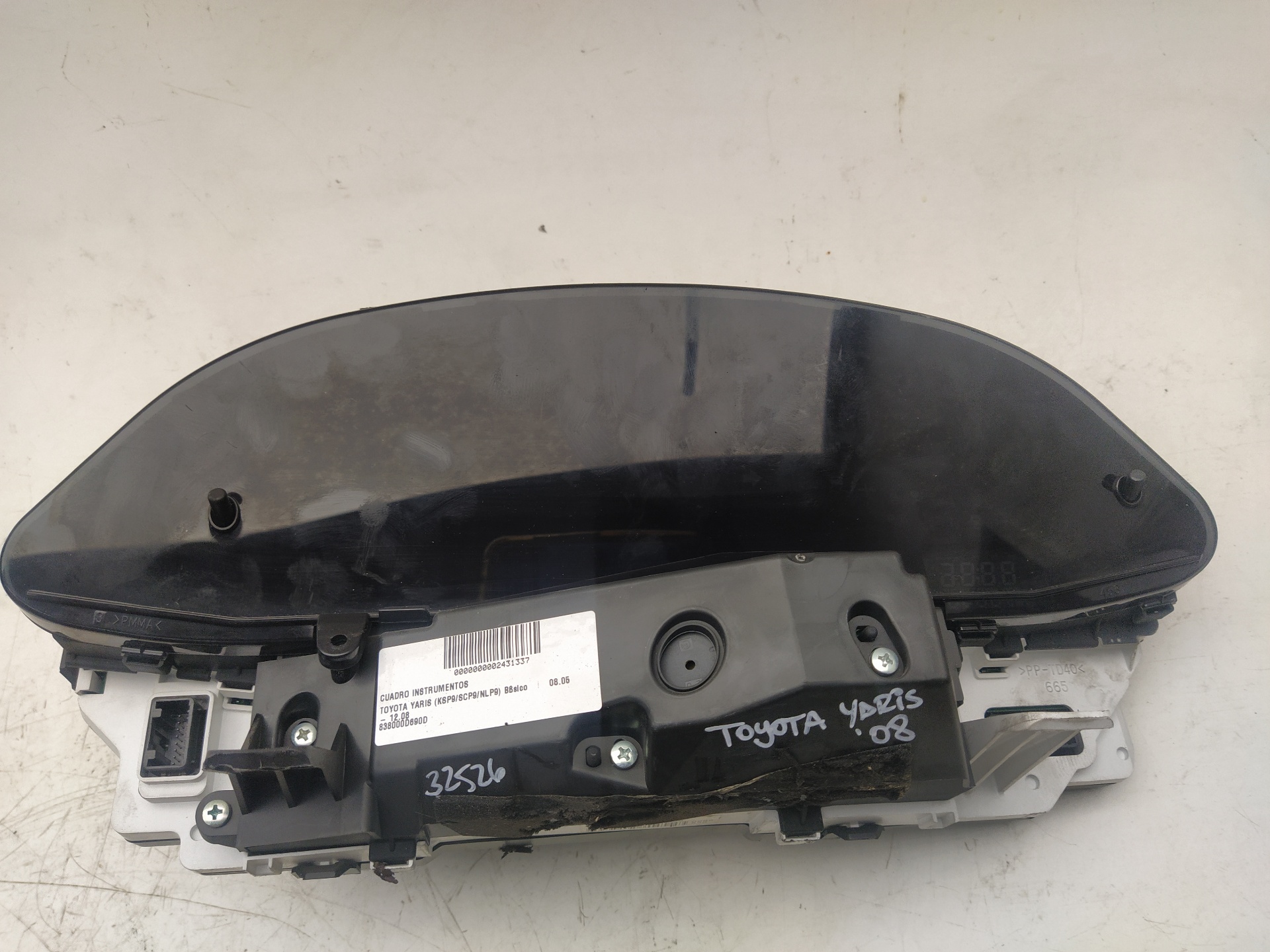 TOYOTA Yaris 2 generation (2005-2012) Compteur de vitesse 838000D690D 25798812