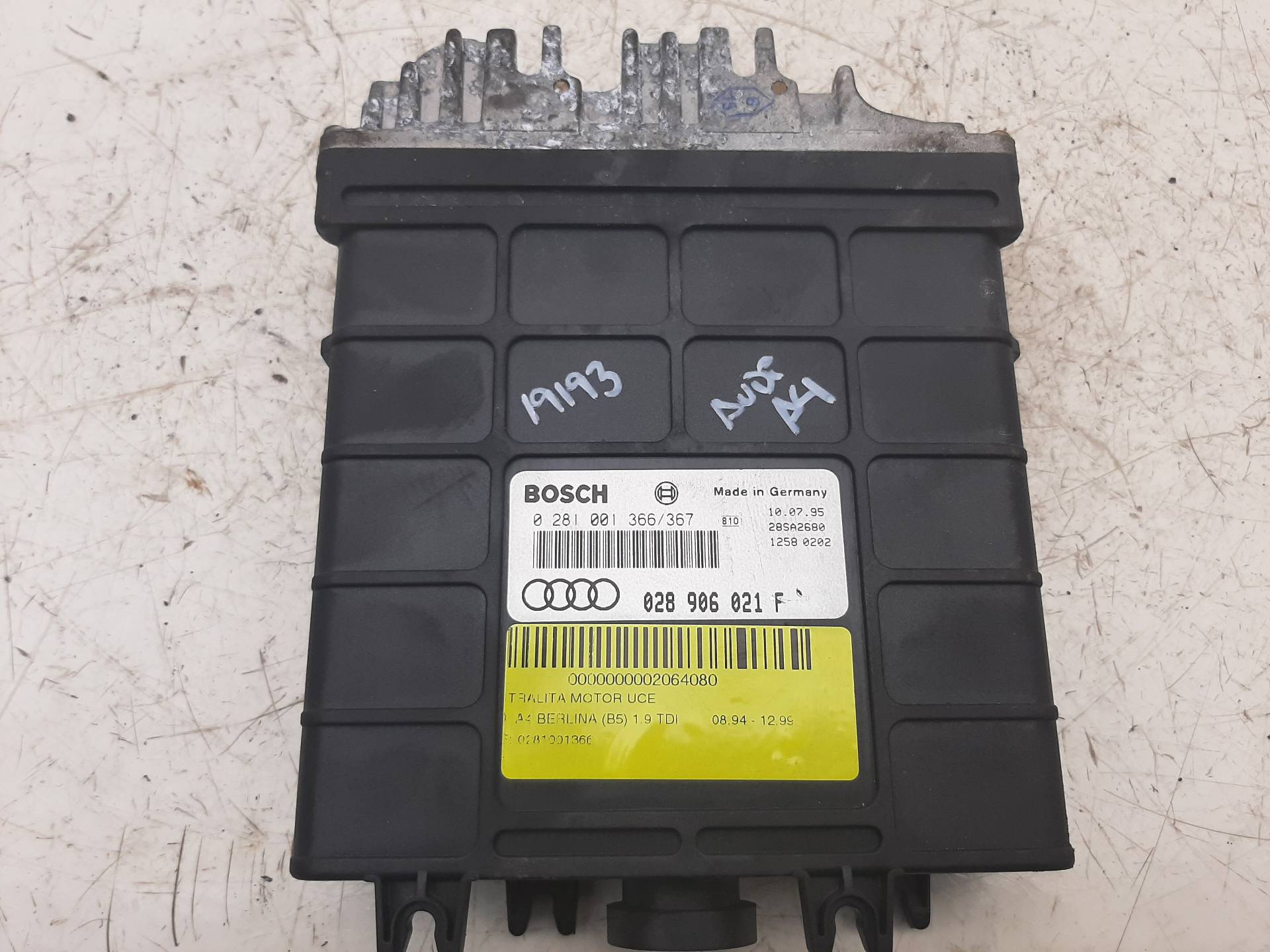 HONDA A4 B5/8D (1994-2001) Engine Control Unit ECU 0281001366,028906021F 18588269