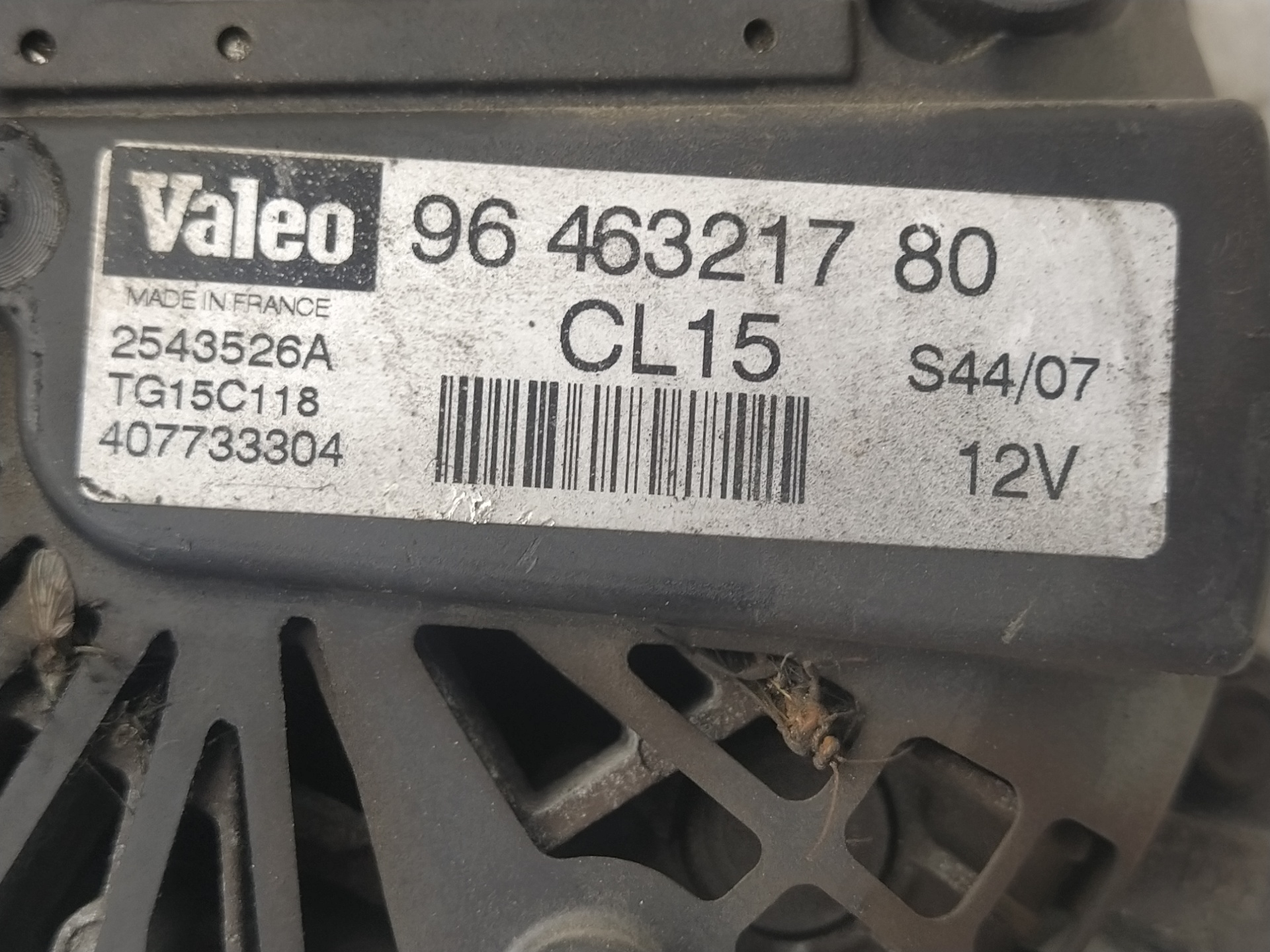 PEUGEOT 308 T7 (2007-2015) Ģenerators 9646321780 25766875