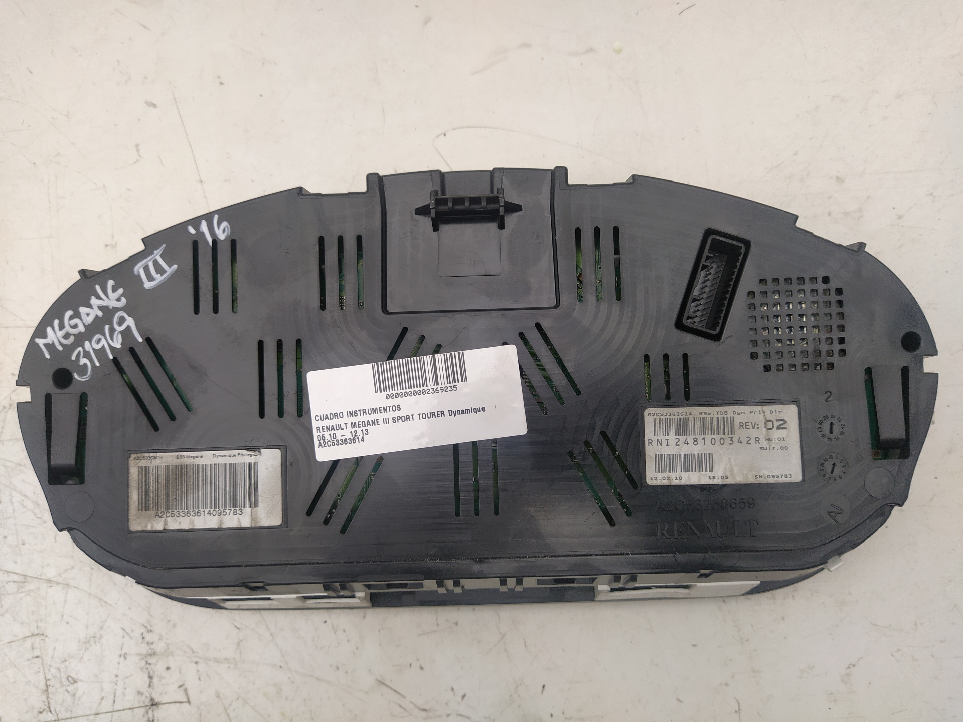 RENAULT Megane 3 generation (2008-2020) Speedometer A2C53363614 26361613