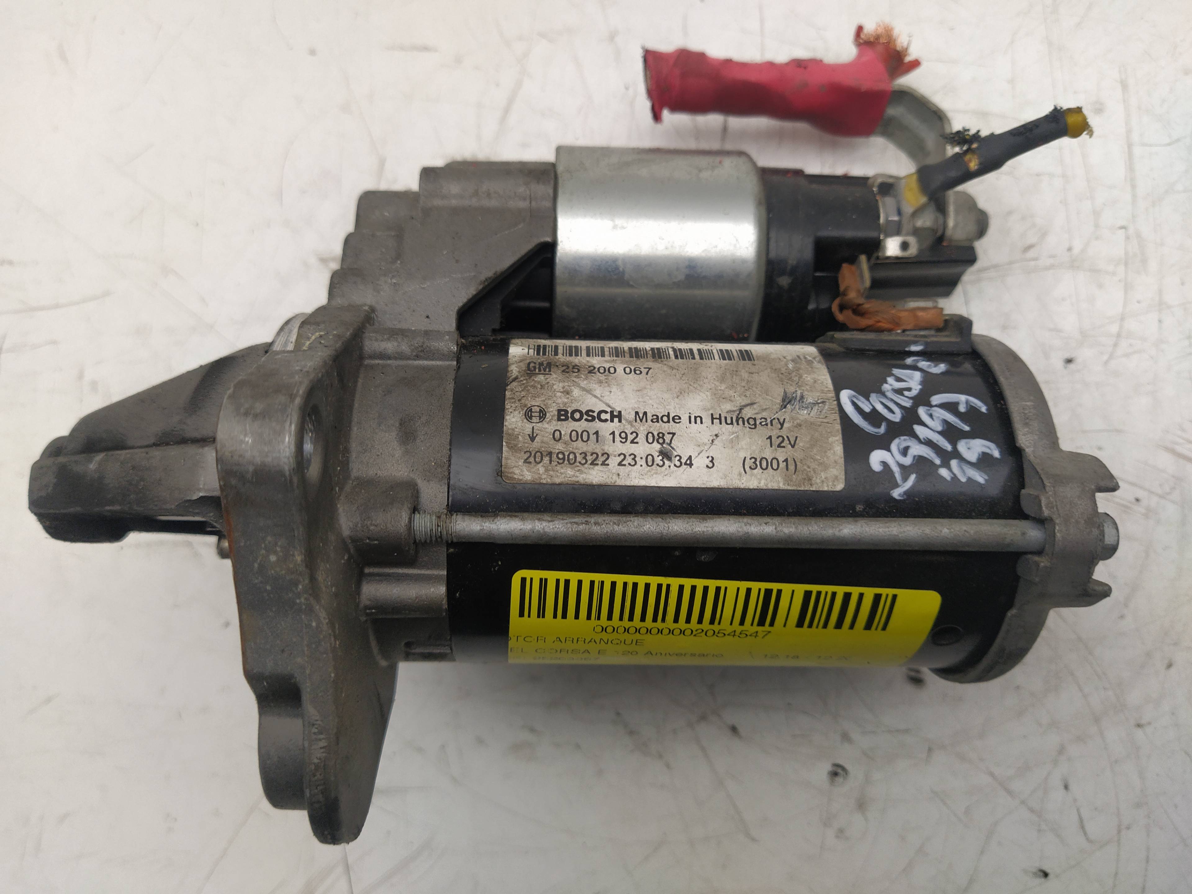 OPEL Corsa D (2006-2020) Starter Motor 25200067, 0001192087 20567581