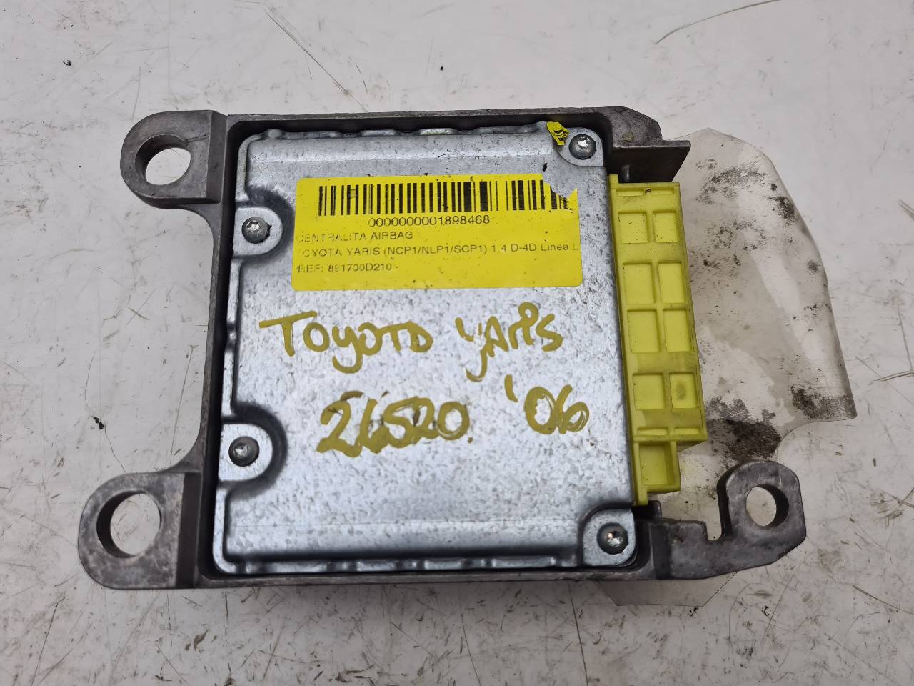 RENAULT Yaris 1 generation (1999-2005) SRS Control Unit 891700D210 18554696