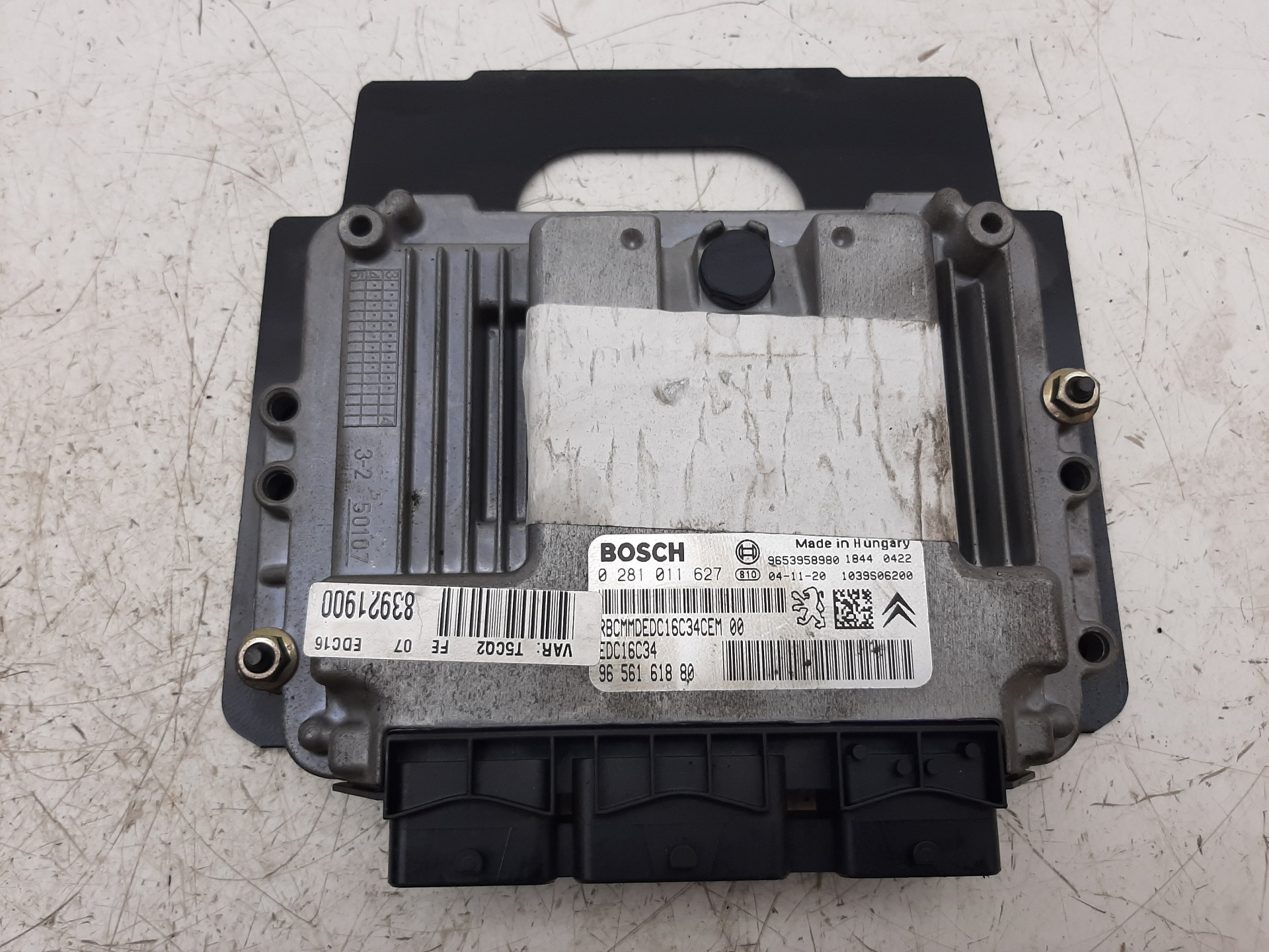 SKODA 307 1 generation (2001-2008) Engine Control Unit ECU 0281011627, 9656161880 18565028