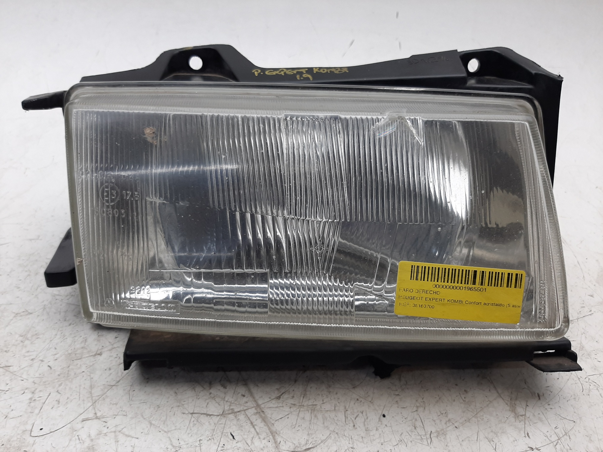 PEUGEOT Expert 1 generation (1996-2007) Front Right Headlight 36160700 18566450