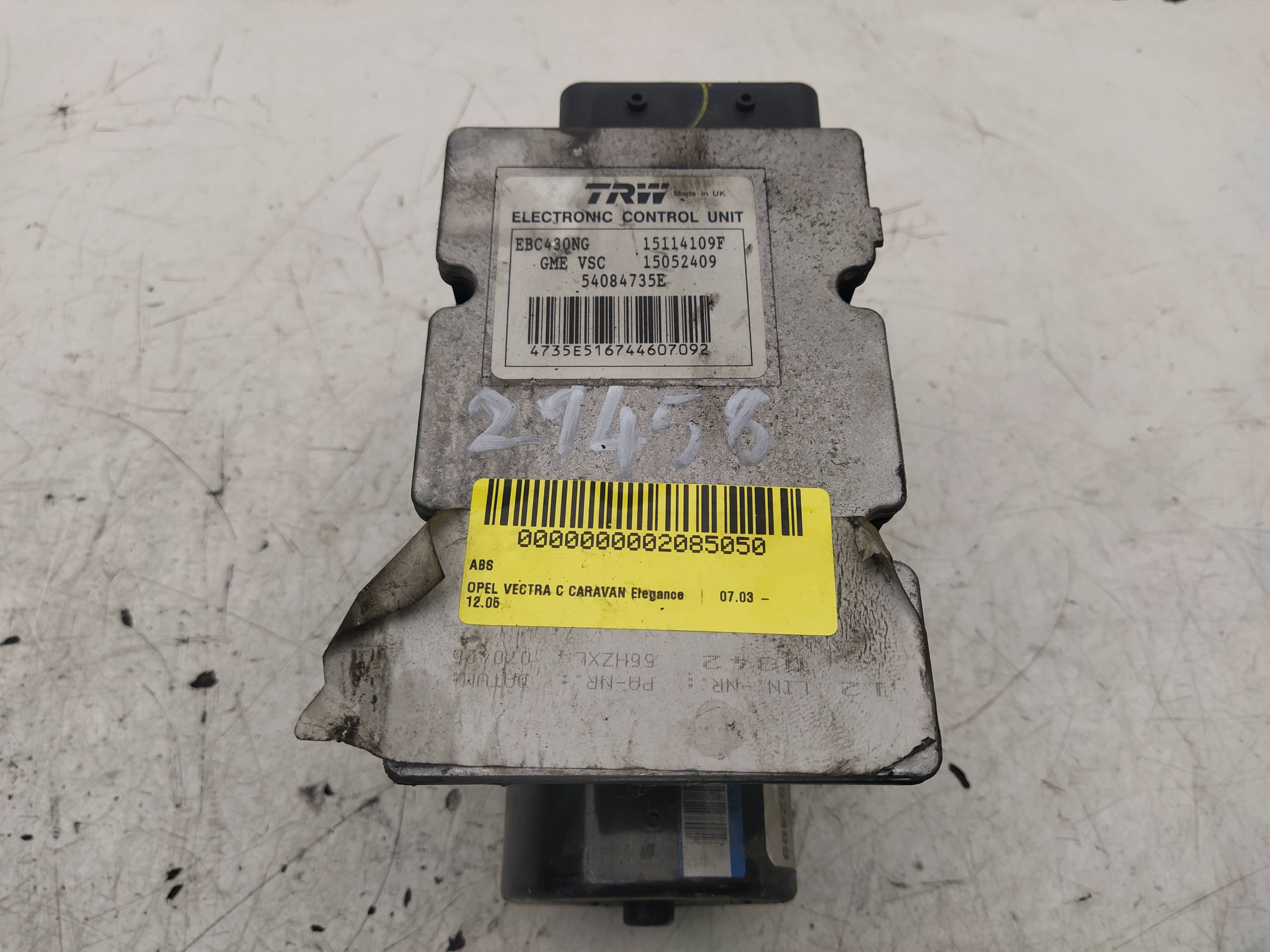 OPEL Vectra C (2002-2005) Pompa ABS 12773673, 15052409 18594818