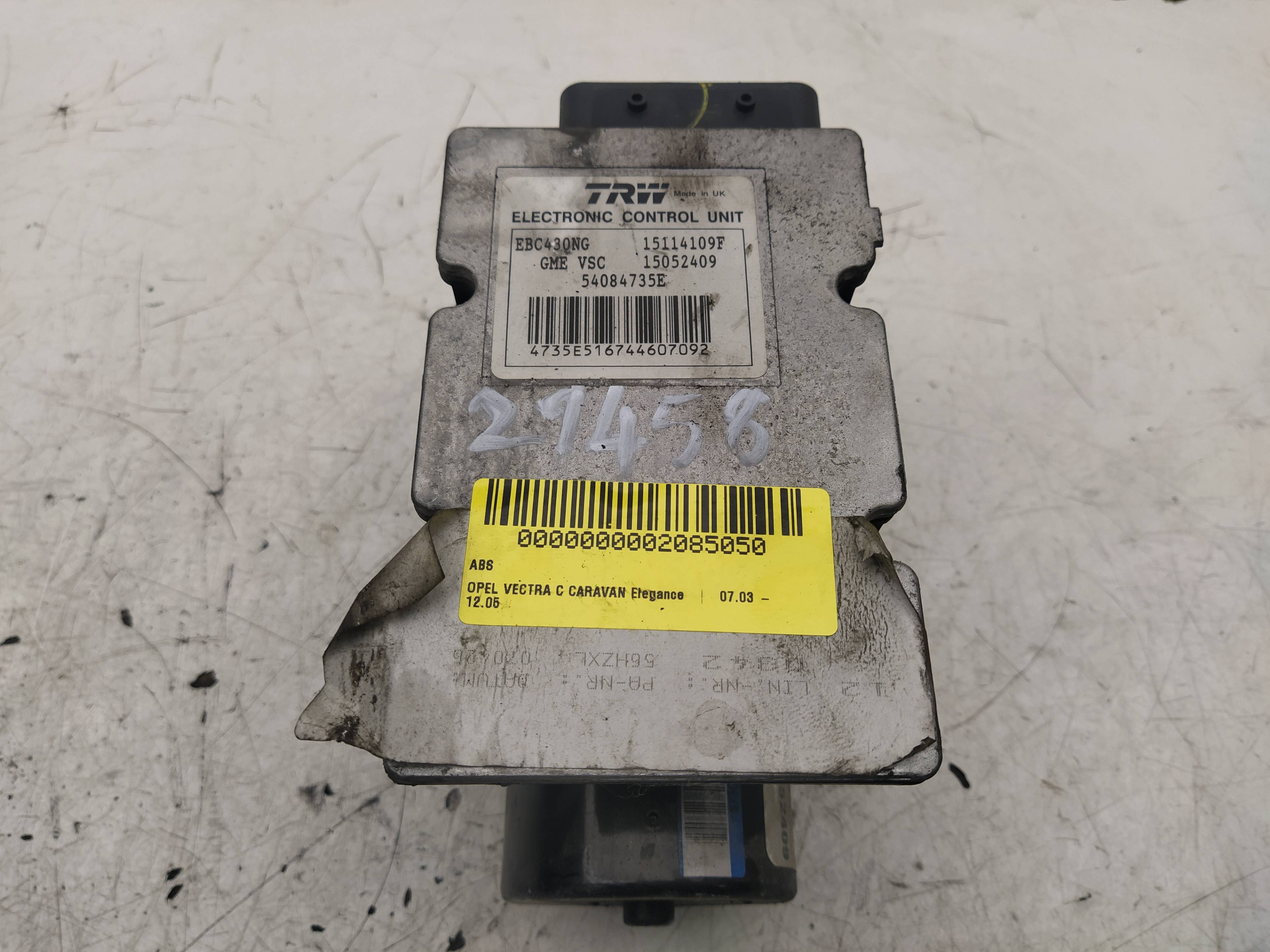 OPEL Vectra C (2002-2005) ABS Pump 12773673, 15052409 18594818