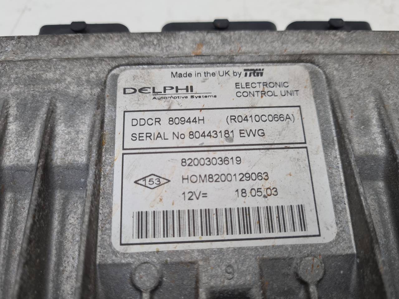 RENAULT Clio 2 generation (1998-2013) Engine Control Unit ECU 8200303619 18557597