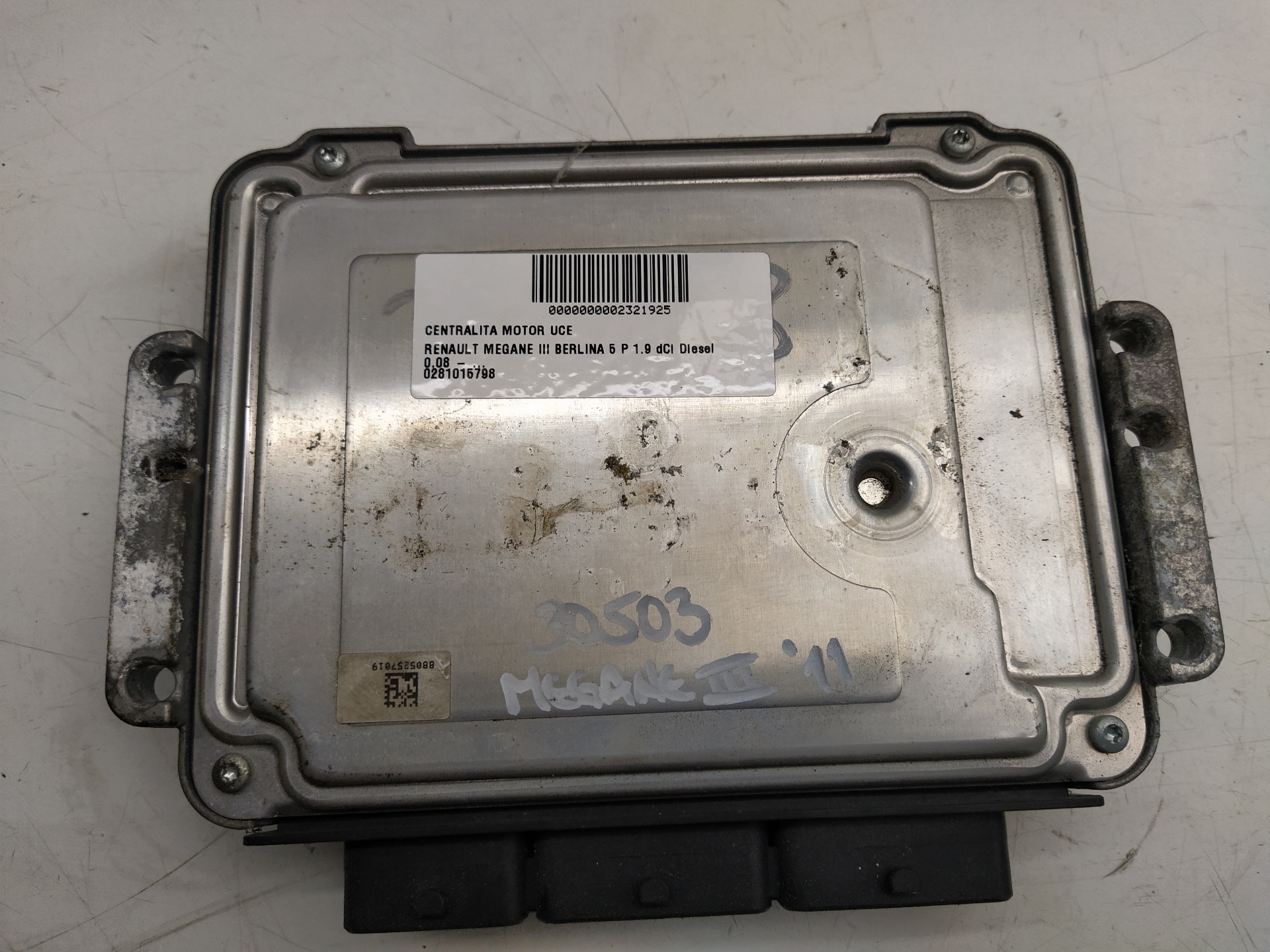 RENAULT Megane 3 generation (2008-2020) Engine Control Unit ECU 0281015798, 237100055R 22504662