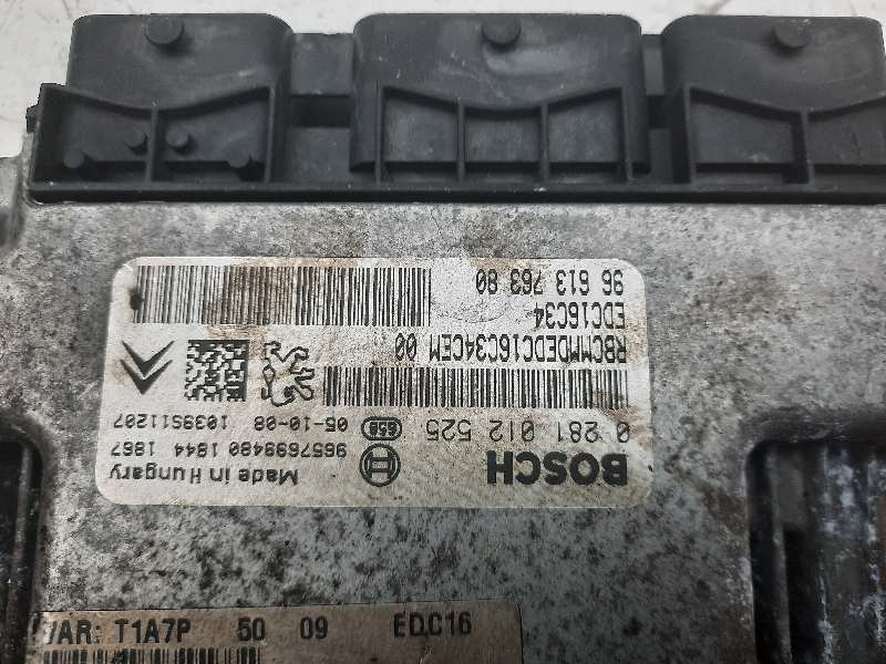 RENAULT 206 1 generation (1998-2009) Motorkontrollenhet ECU 0281012525, 9661376380, 9657699480 18543157