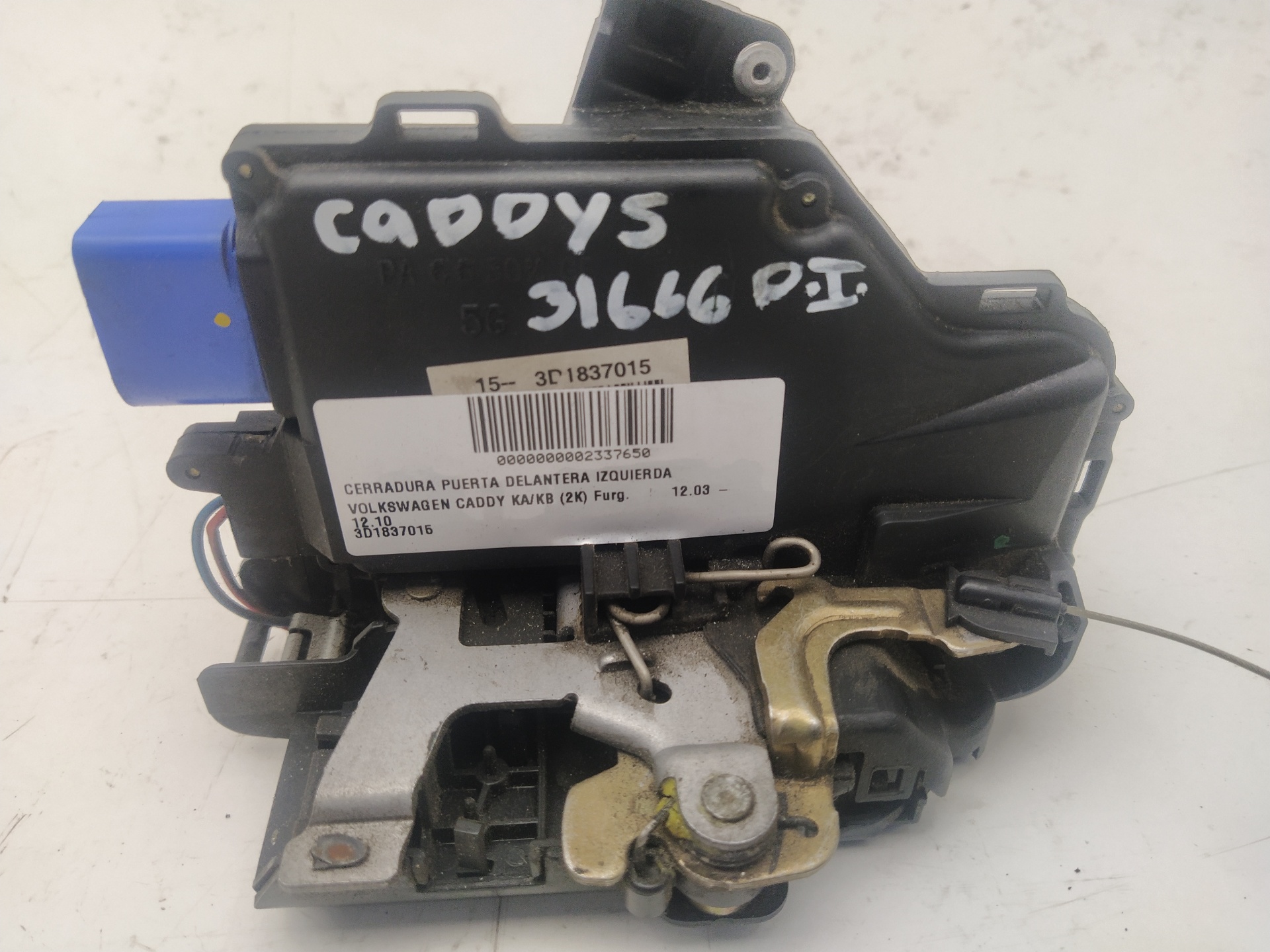 VOLKSWAGEN Caddy 3 generation (2004-2015) Front Left Door Lock 3D1837015 22859329