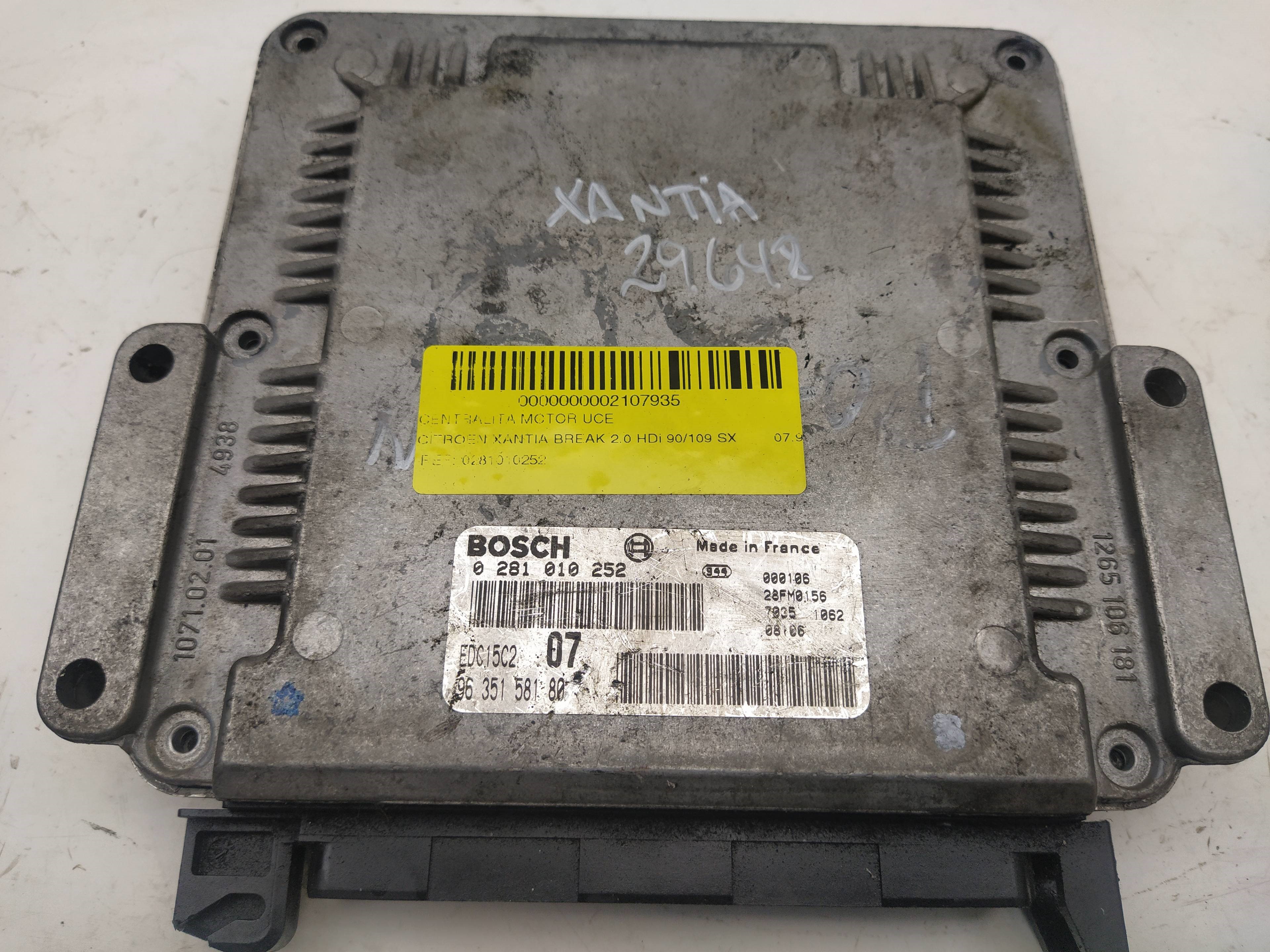 SUBARU Xsara 1 generation (1997-2004) Motora vadības bloks 0281010252, 9635158180 18603947