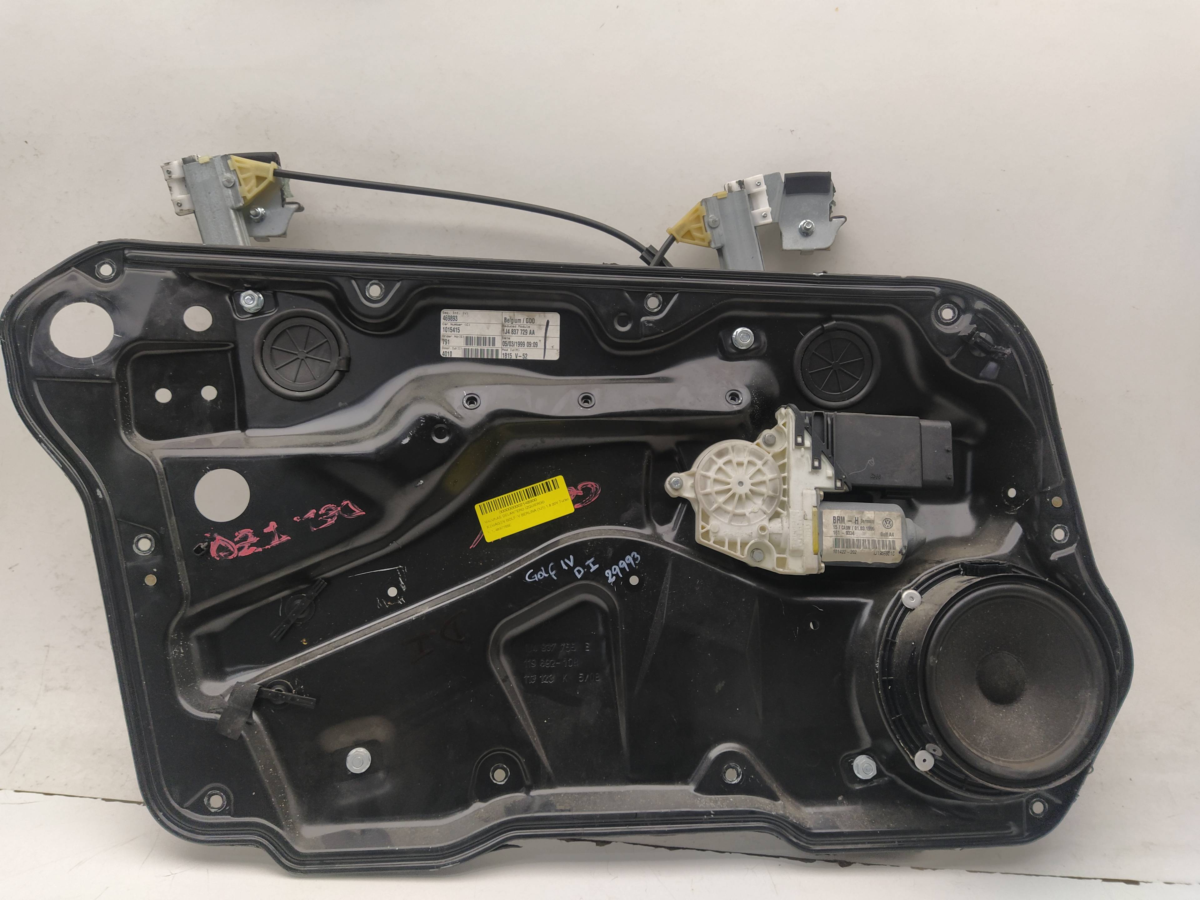 VOLKSWAGEN Bora 1 generation (1998-2005) Front Left Door Window Regulator 1J4837755E, 1J4837729AA 18621097