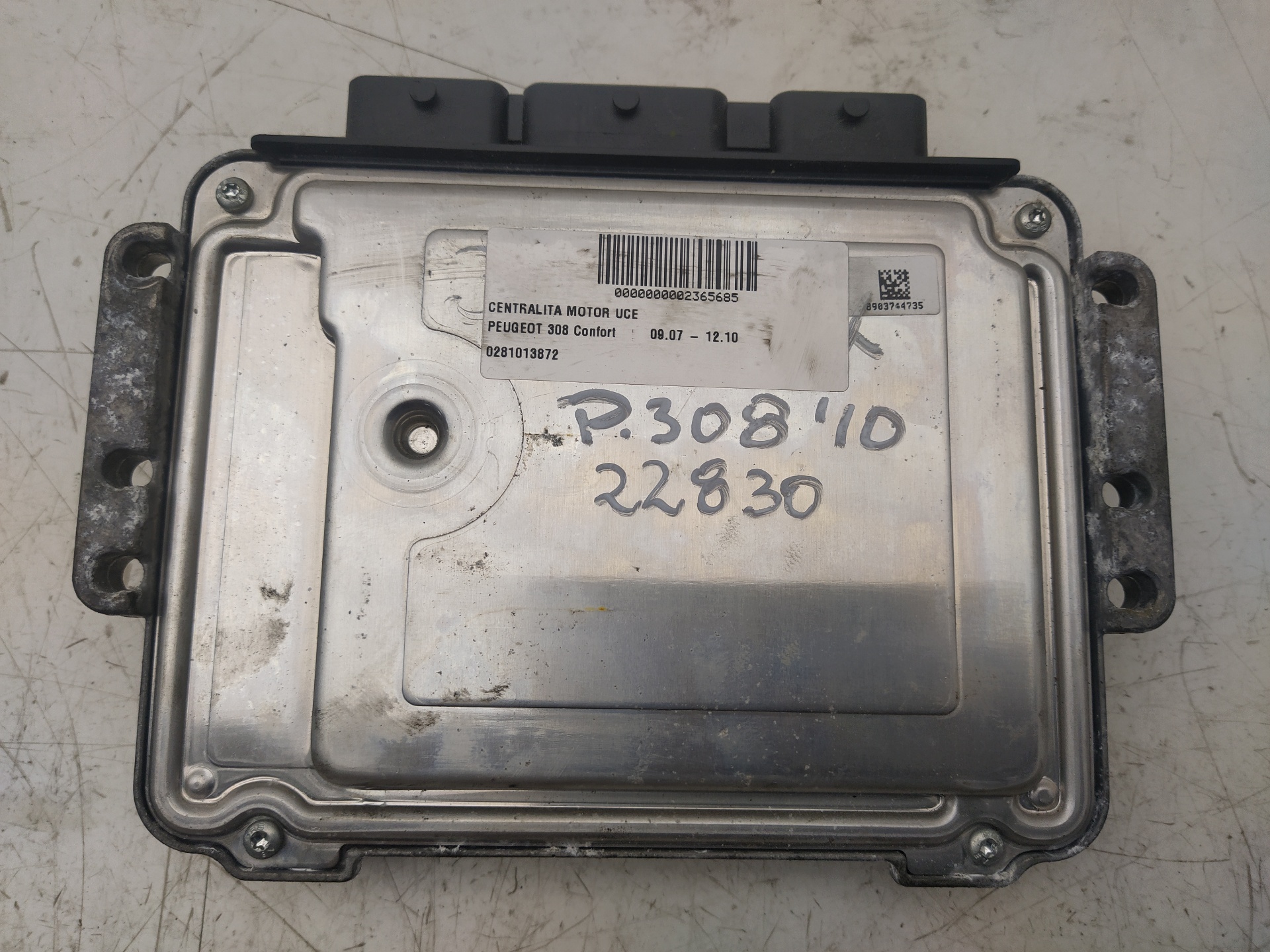 VOLKSWAGEN 308 T7 (2007-2015) Engine Control Unit ECU 0281013872 23748073