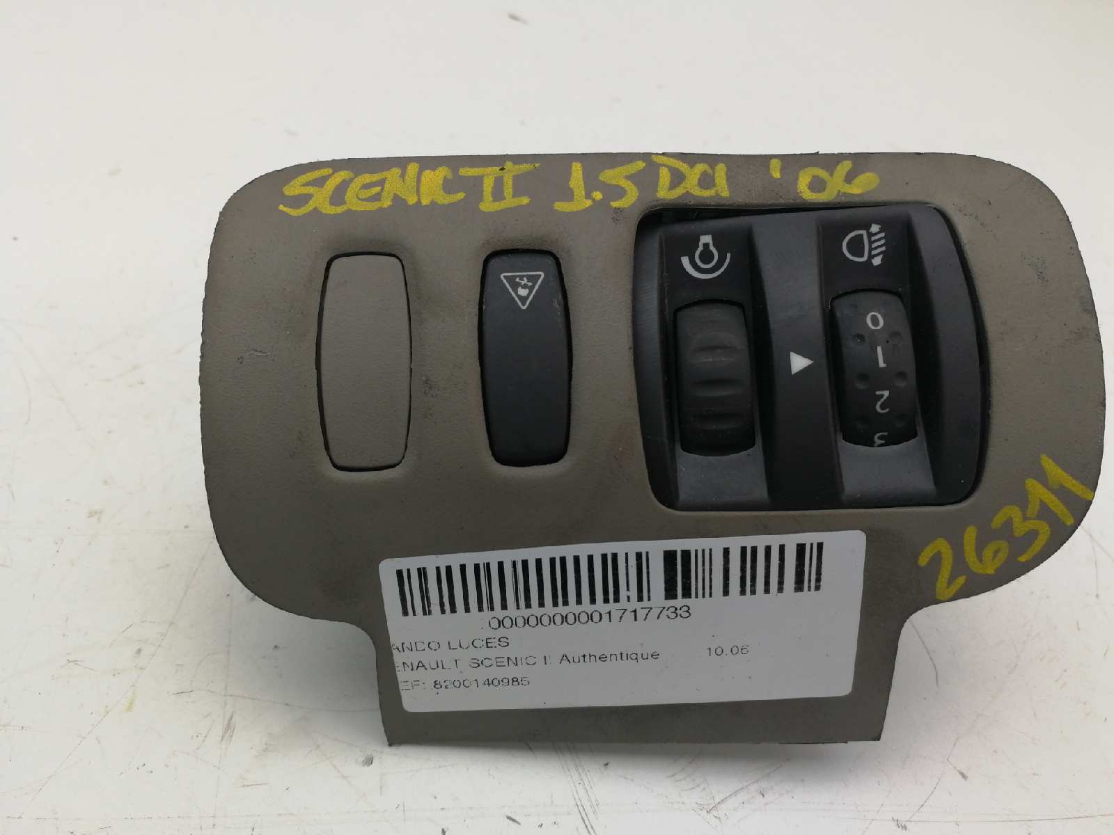 RENAULT Scenic 2 generation (2003-2010) Headlight Switch Control Unit 8200140985, 88020005096 18519738