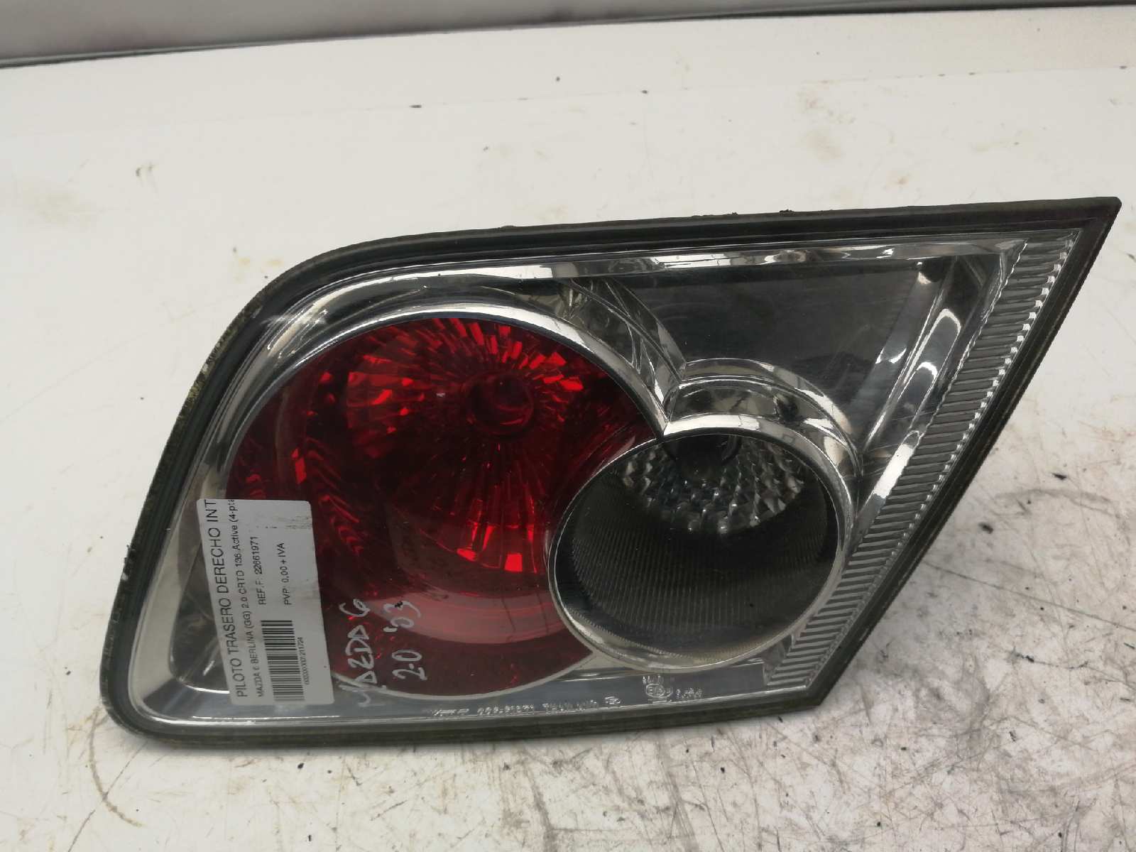 MAZDA 6 GG (2002-2007) Rear Right Taillight Lamp 22661971 25907301