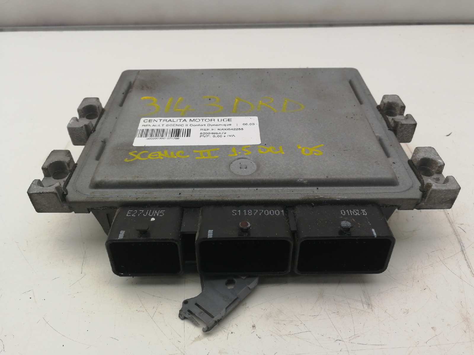 DODGE Scenic 2 generation (2003-2010) Engine Control Unit ECU 8200542288, 8200495479, A122326107A 18412671