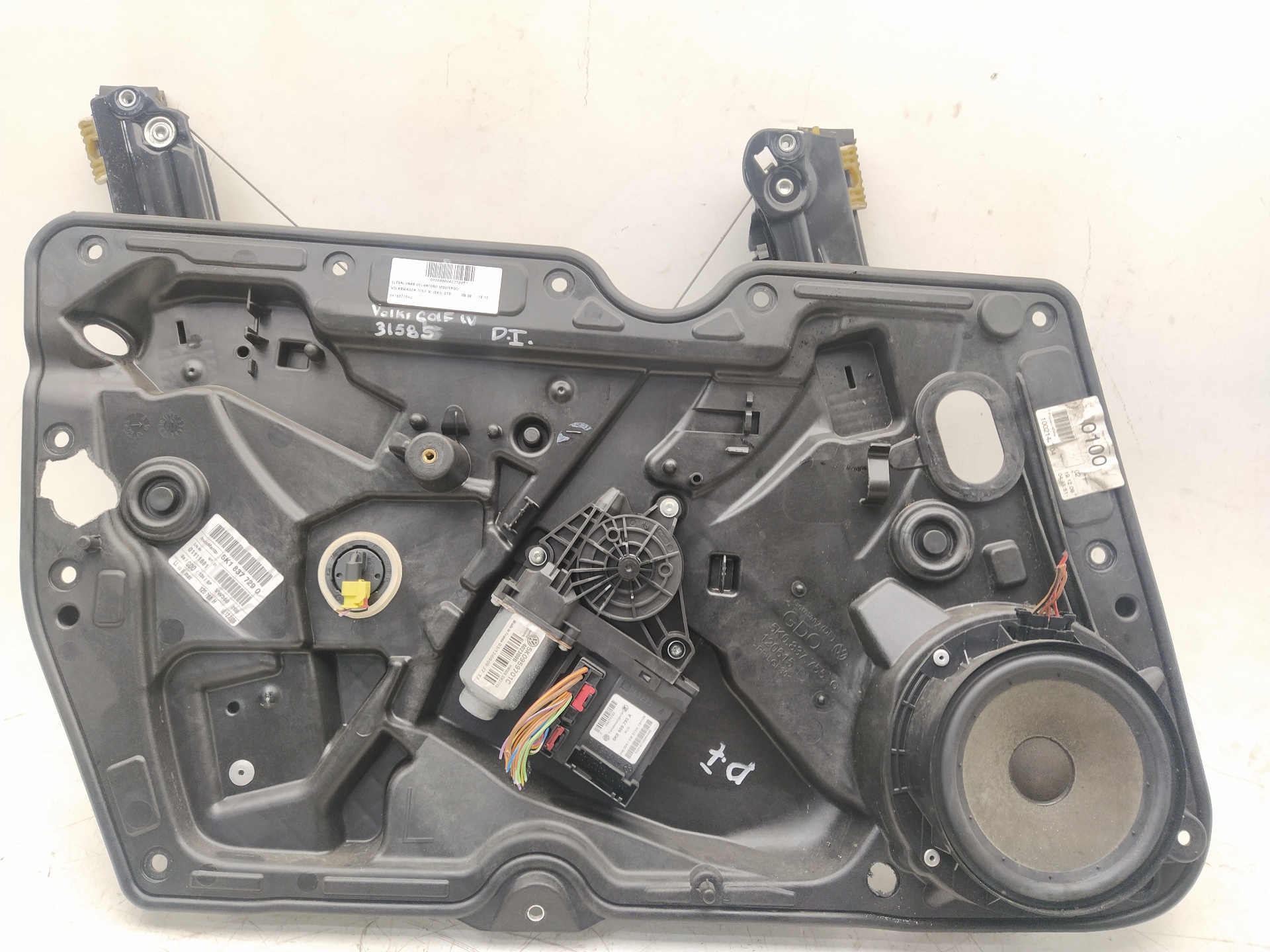 VOLKSWAGEN Golf 6 generation (2008-2015) Forreste venstre dør vinduesregulator 5K1837729Q 25041918