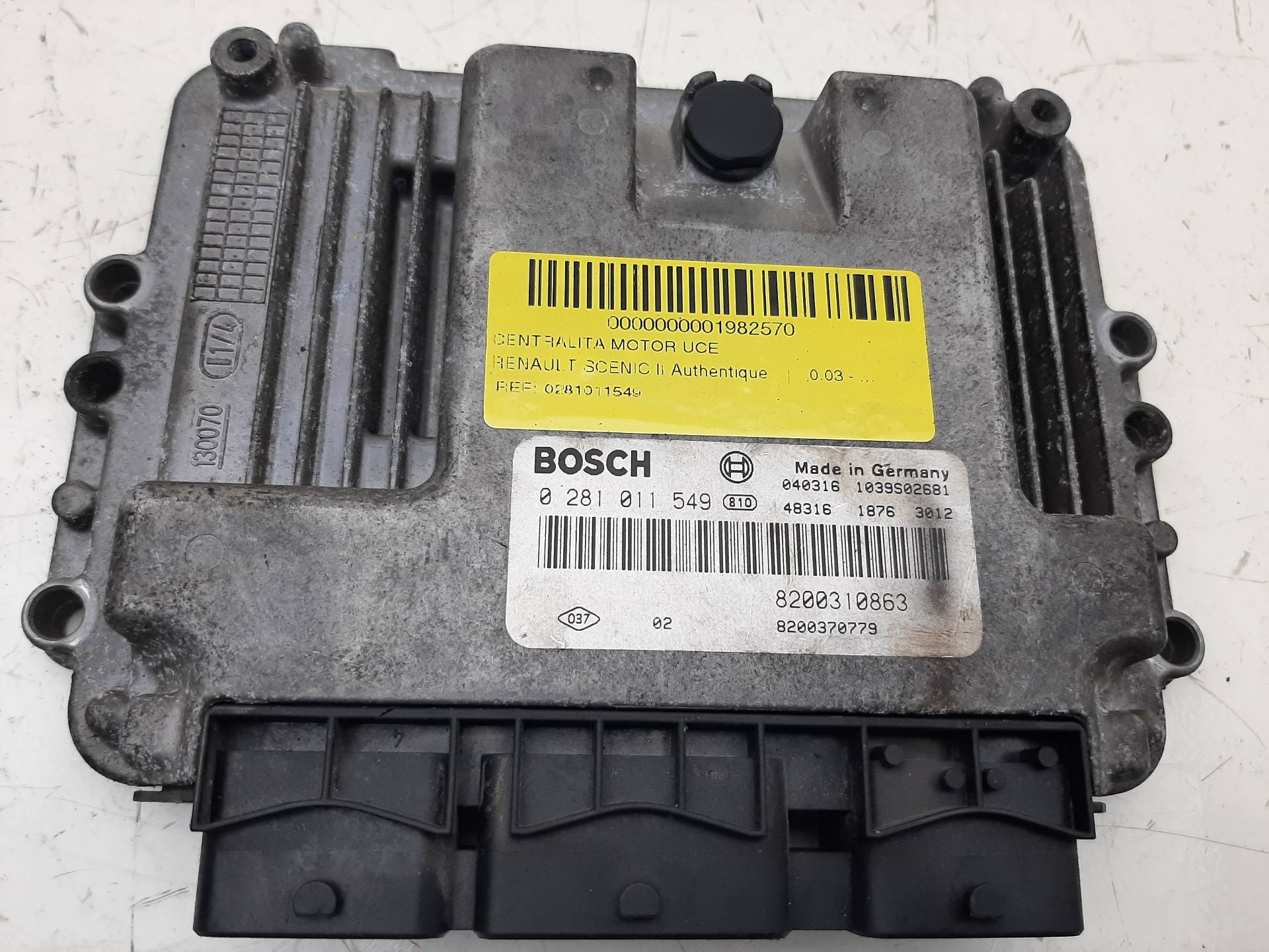 RENAULT Scenic 2 generation (2003-2010) Engine Control Unit ECU 0281011549,8200310863 18569986