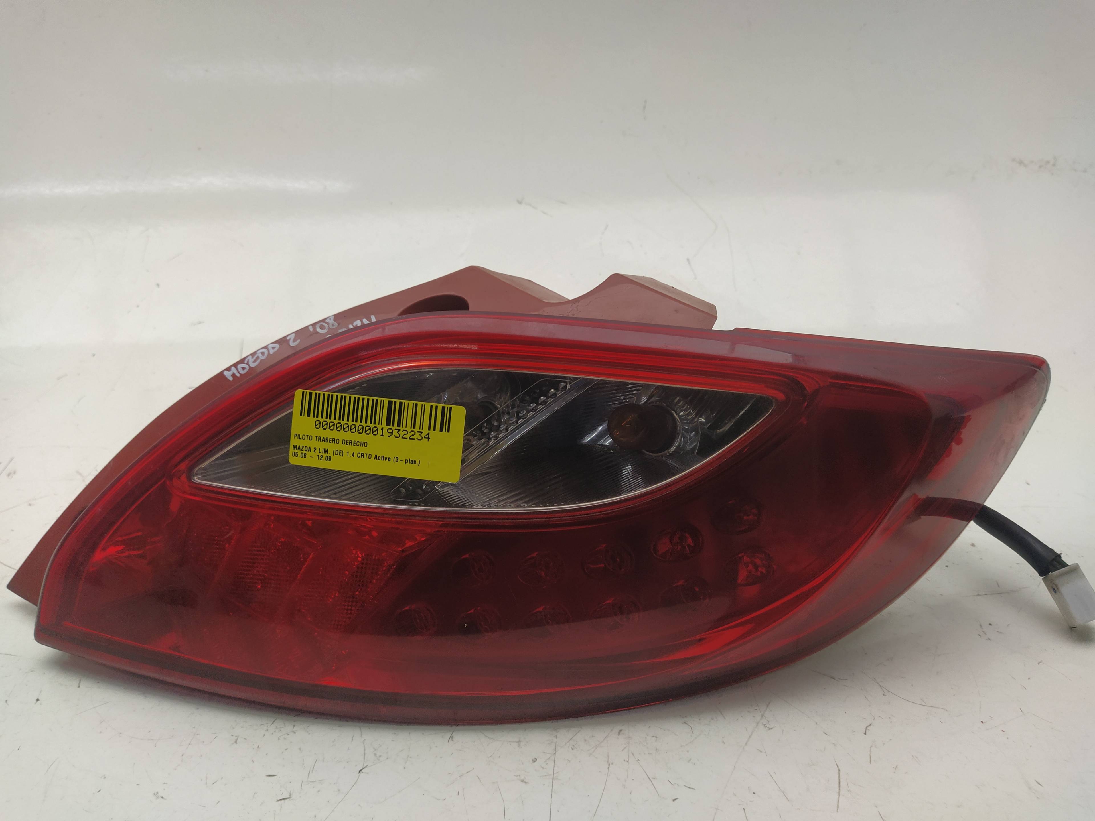 MAZDA 2 2 generation (2007-2014) Rear Right Taillight Lamp D65151150 22282329