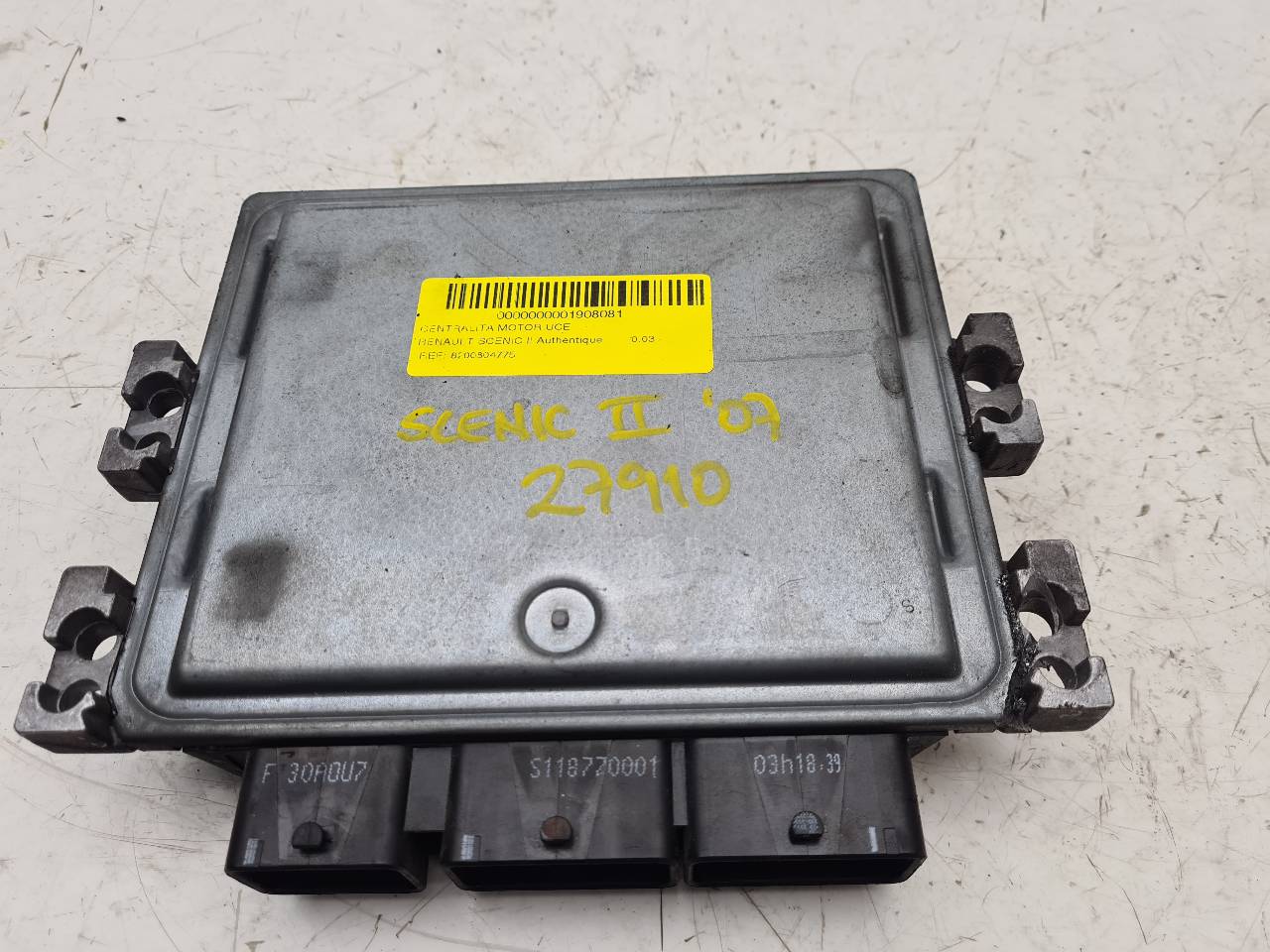 DODGE Scenic 2 generation (2003-2010) Engine Control Unit ECU 8200804775,8200807626,S122326113A 18556152