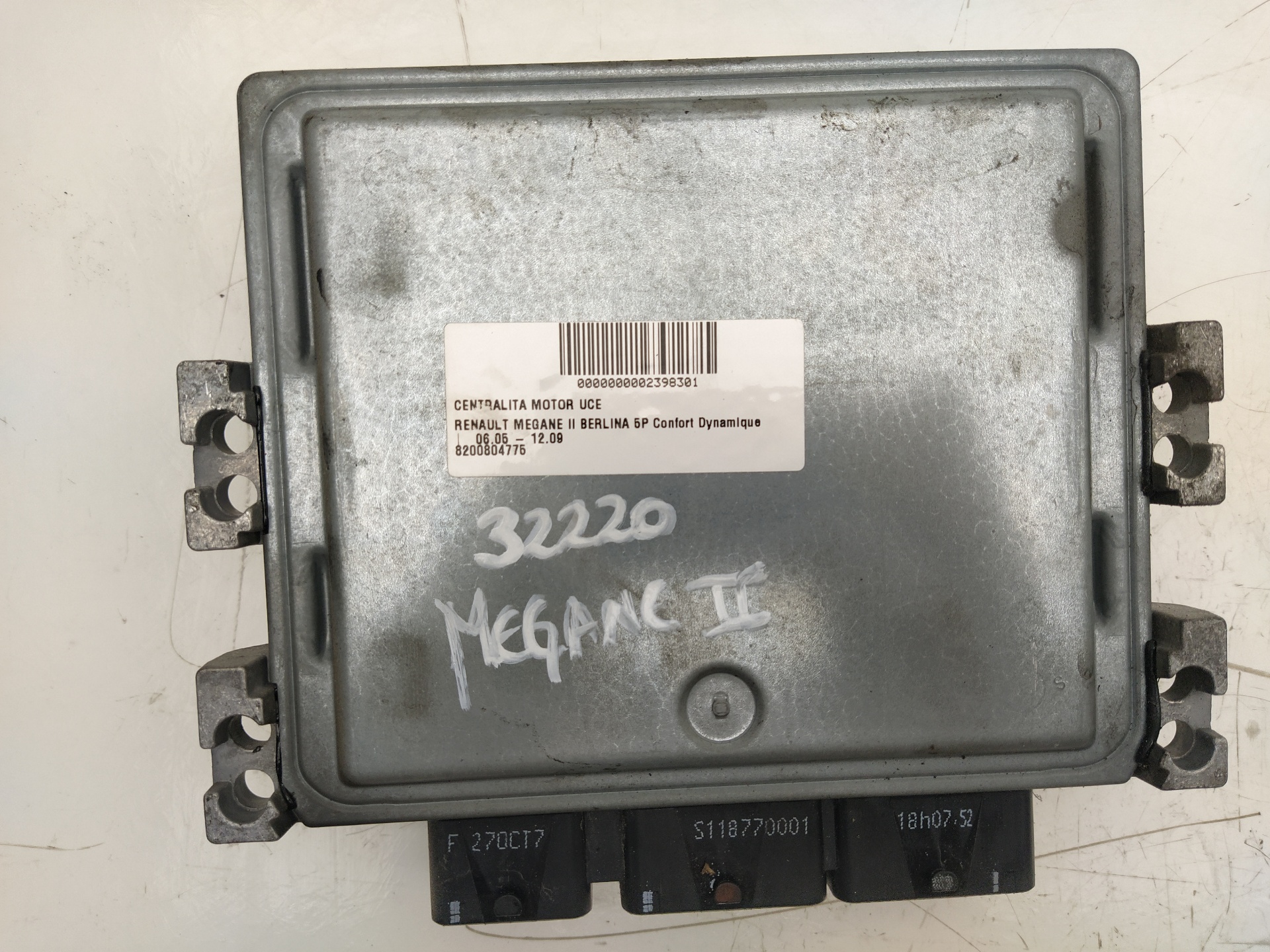 RENAULT Megane 2 generation (2002-2012) Engine Control Unit ECU 8200804775 24992220