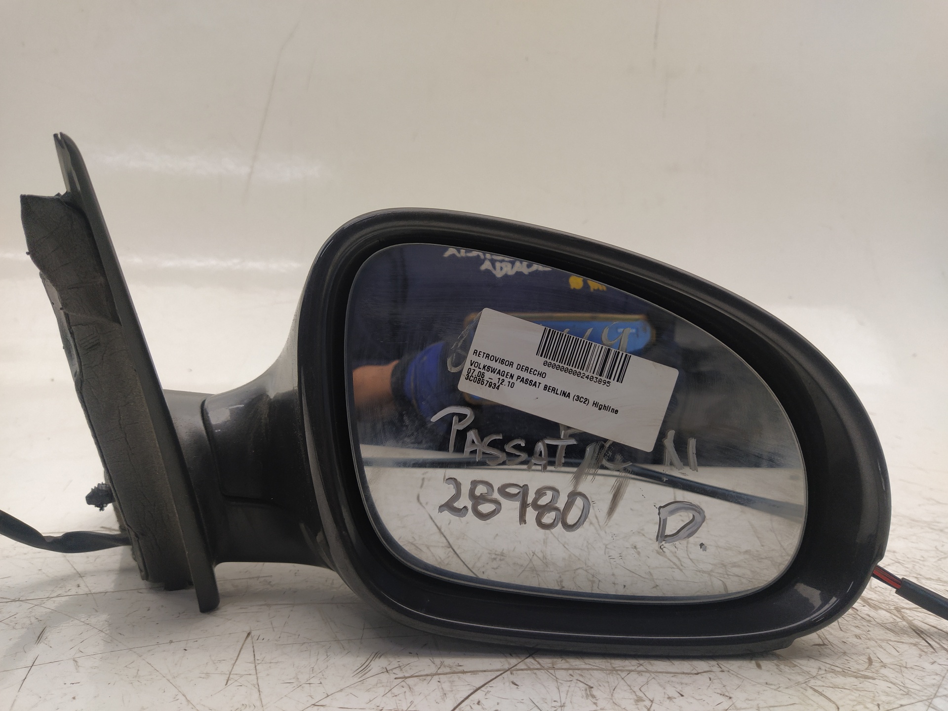 VOLKSWAGEN Passat B6 (2005-2010) Priekinių dešinių durų veidrodis 3C0857934 25041894