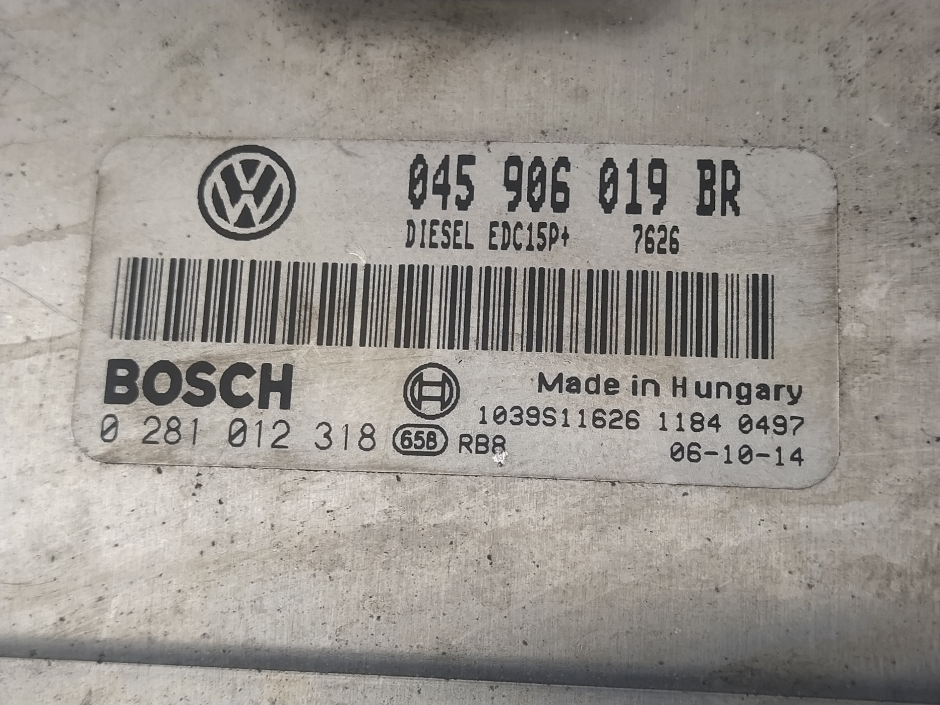 SKODA Fabia 6Y (1999-2007) Engine Control Unit ECU 0281012318,045906019BR 23685638