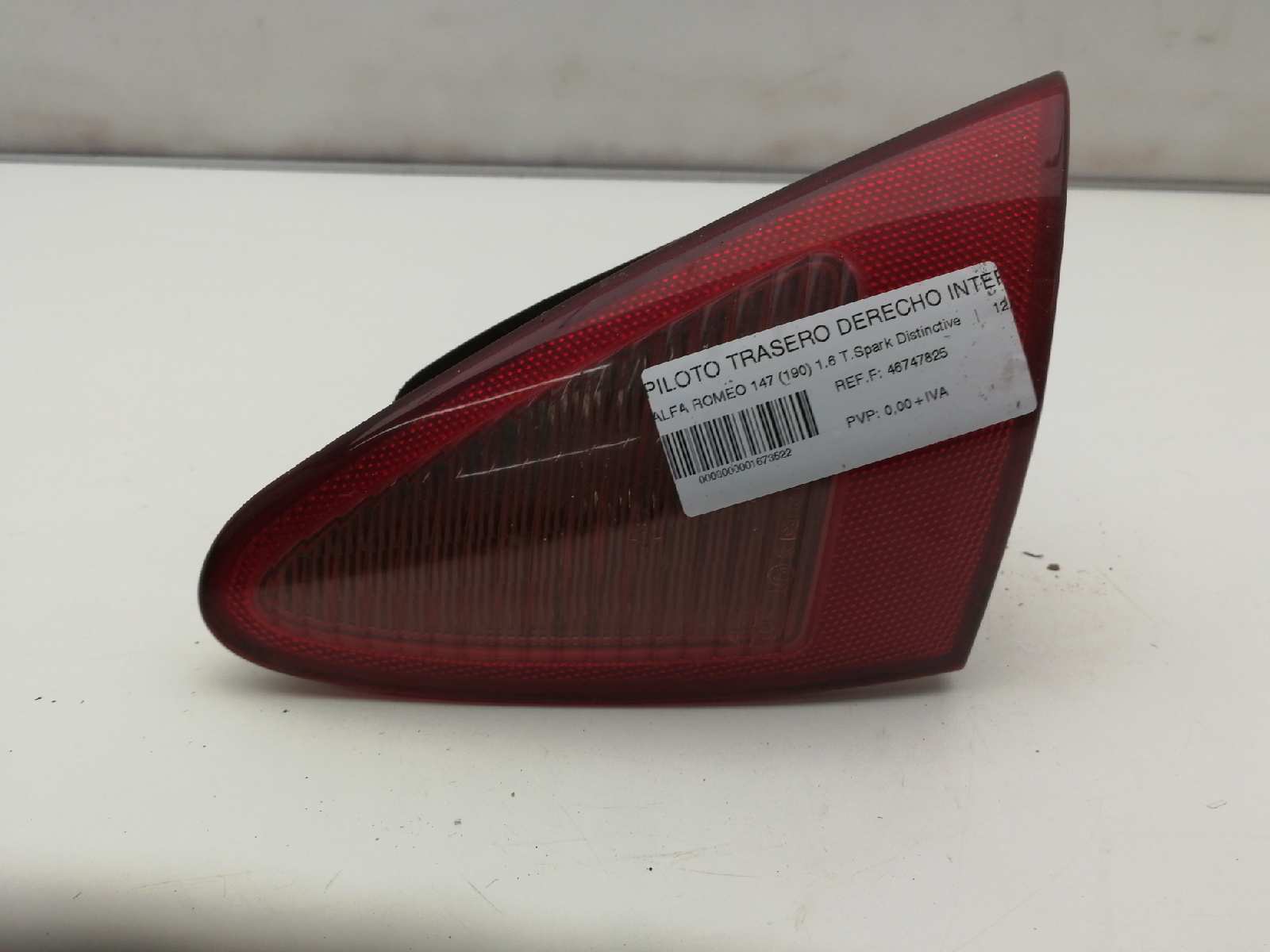 ALFA ROMEO 147 2 generation (2004-2010) Rear Right Taillight Lamp 46747825 24006620