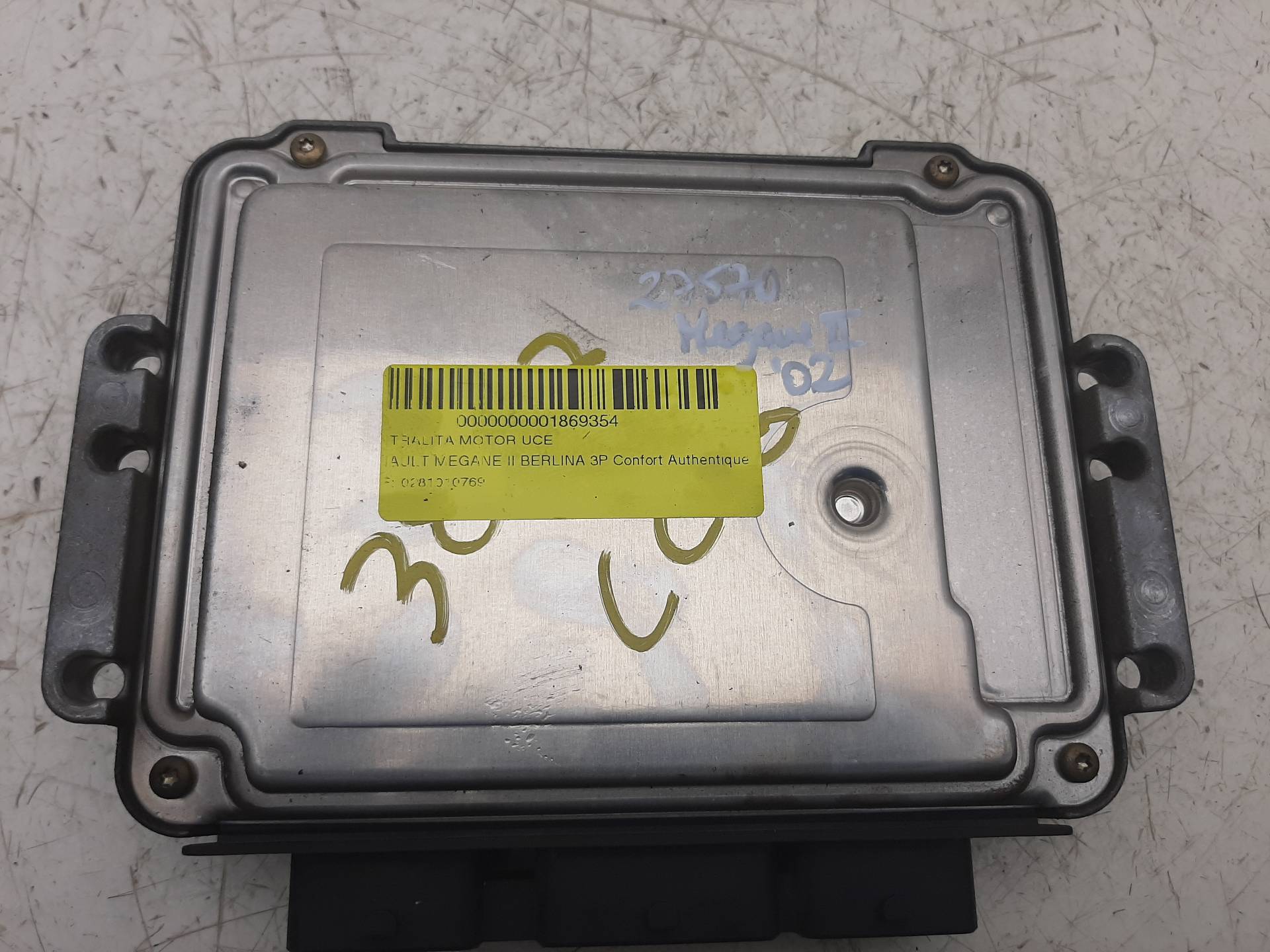 AUDI Megane 2 generation (2002-2012) Engine Control Unit ECU 0281010769 18548858